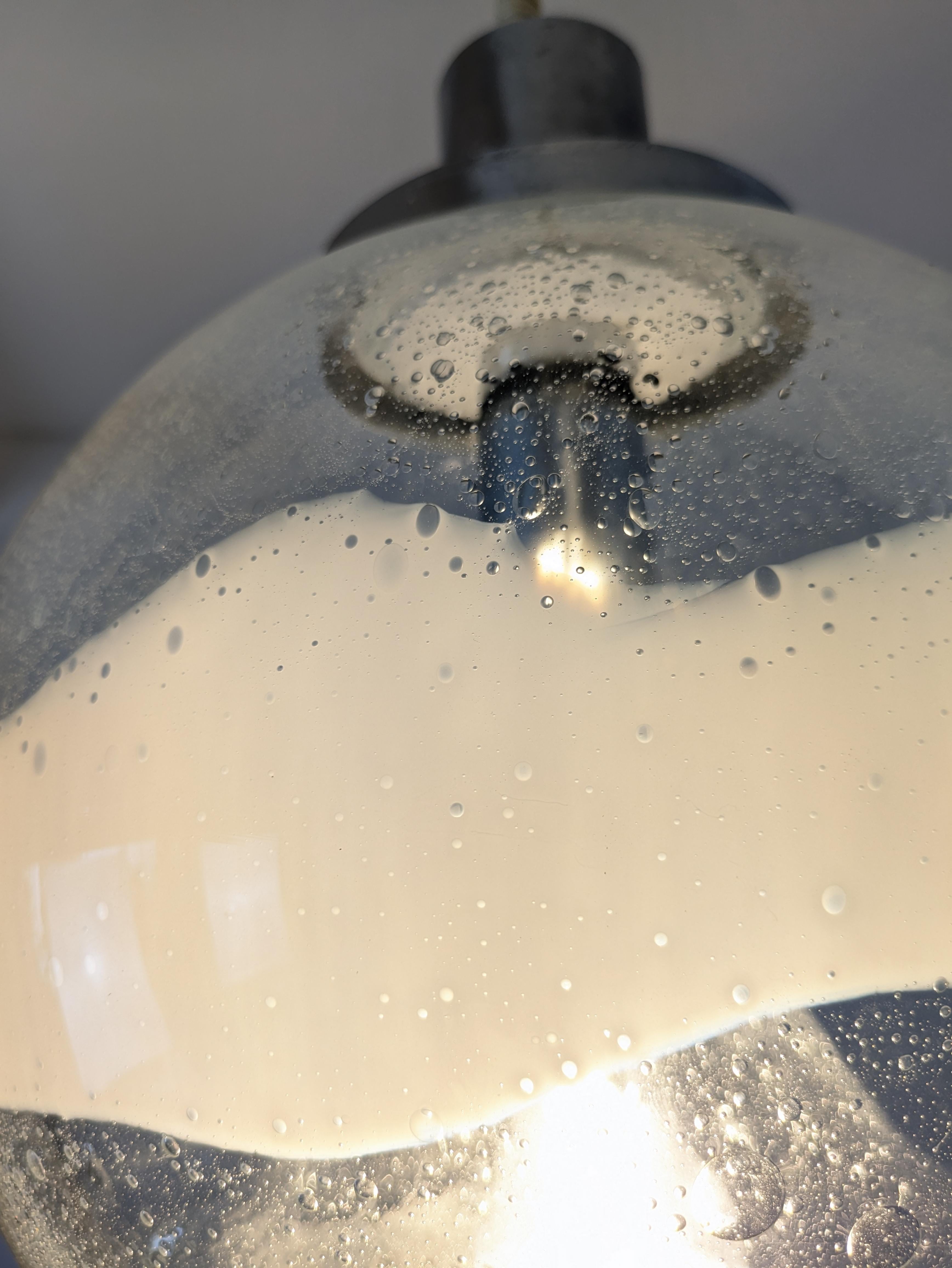 Murano Blown globe pendant 30, Ettore Fantasia Gino Poli, Sothis, Pulegoso, 1970 For Sale 1