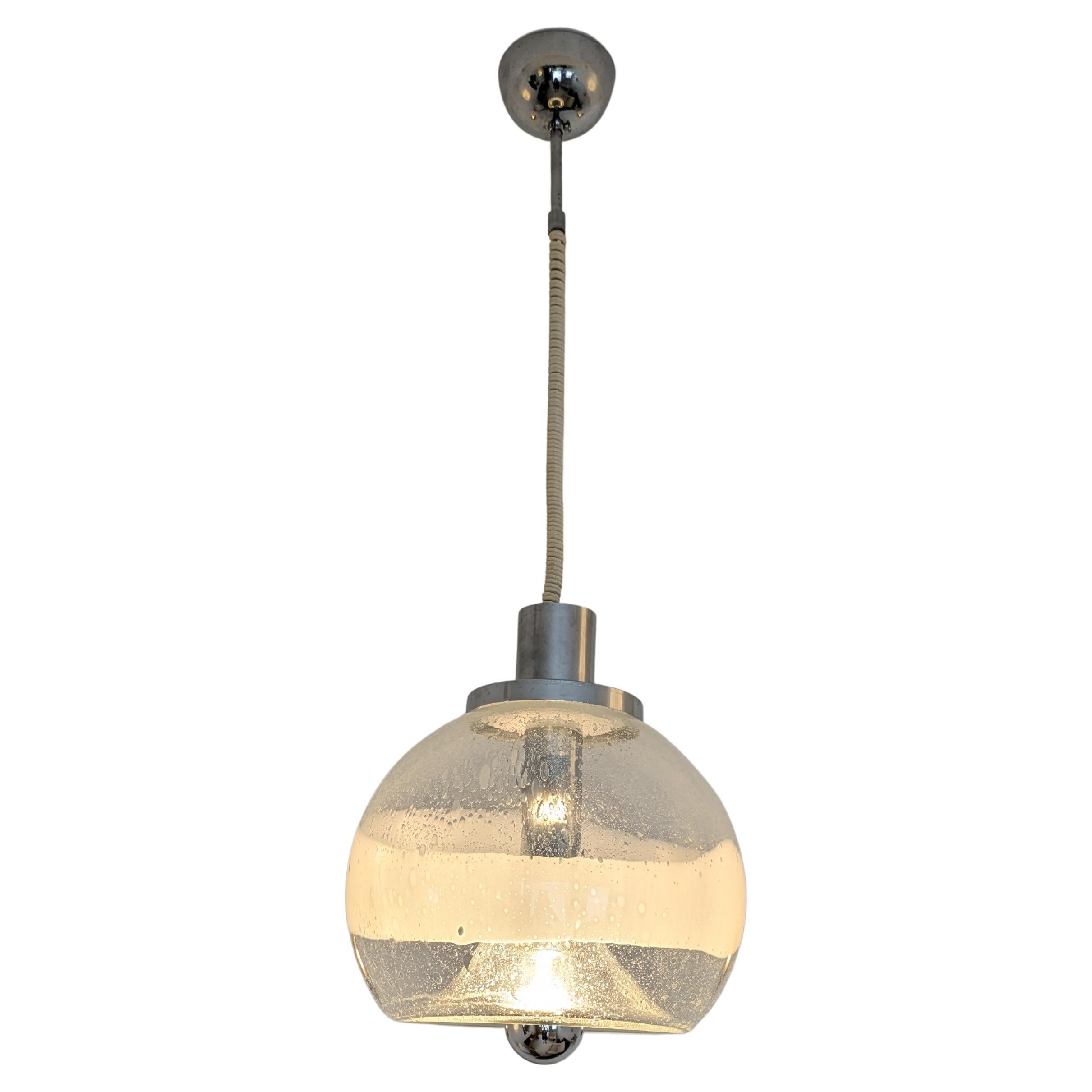 Murano Blown globe pendant 30, Ettore Fantasia Gino Poli, Sothis, Pulegoso, 1970 For Sale