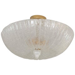 Murano Blown Icy Dome Ceiling Fixture