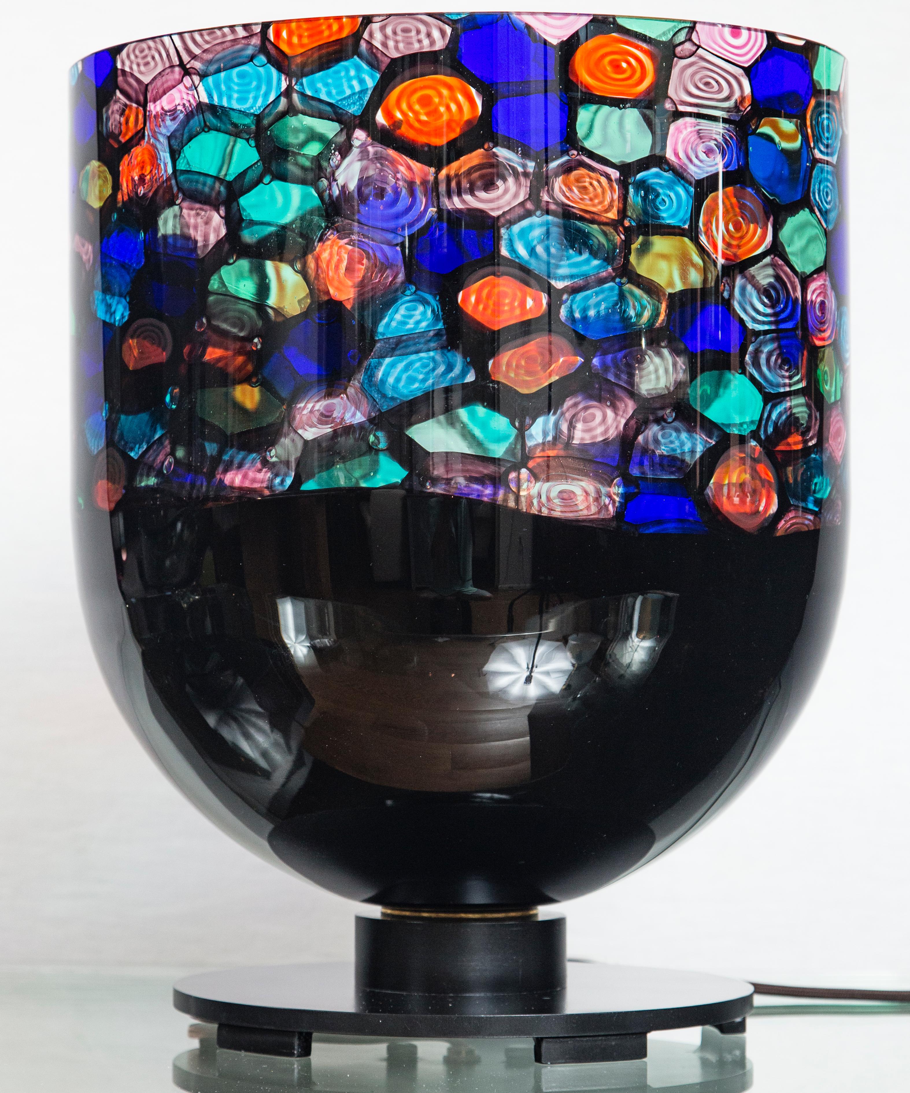 glass uplight table lamp