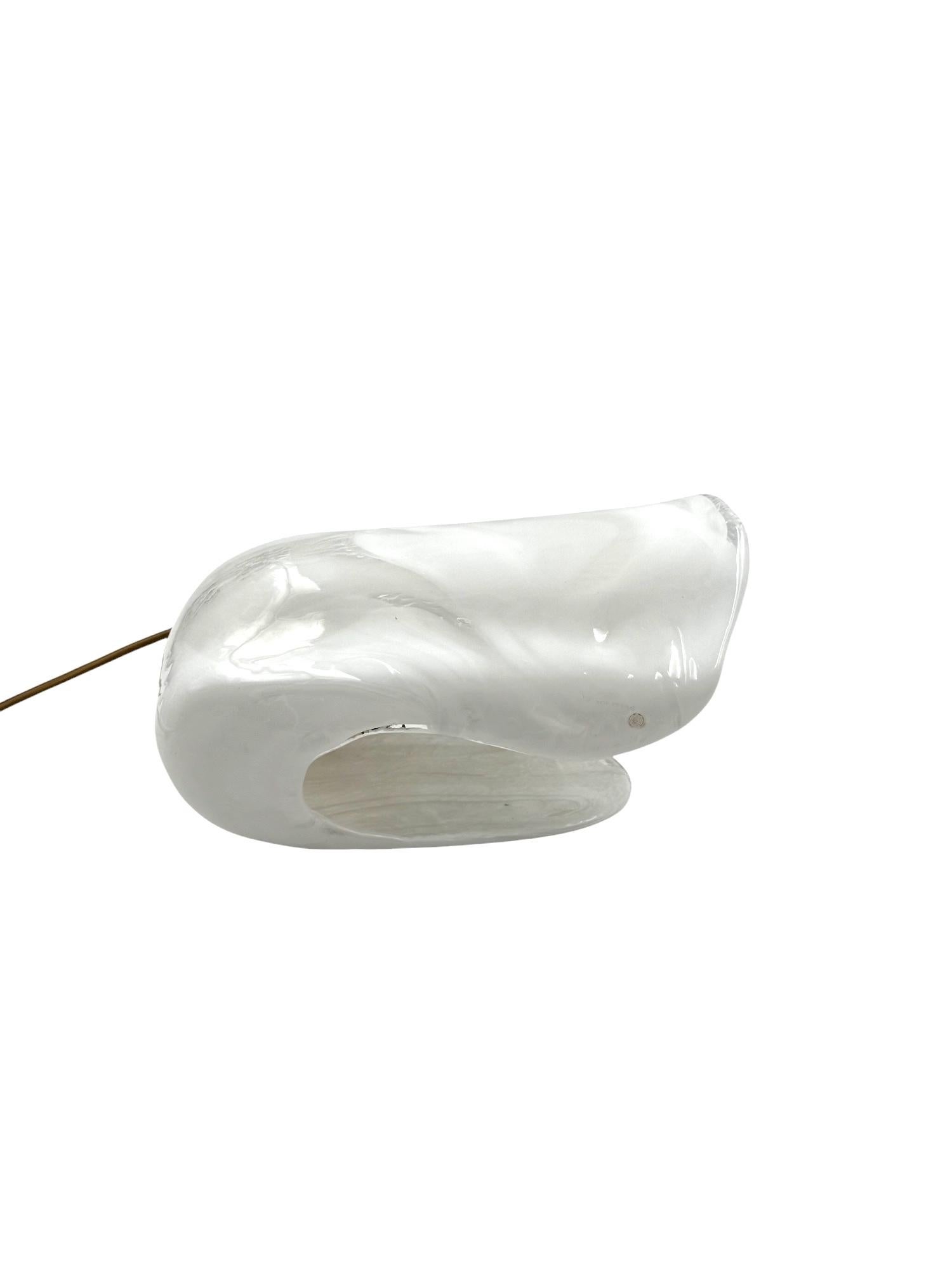 Lampe de table sculpturale en verre soufflé de Murano en forme de coquillage, La Murrina Italie 1970 Excellent état - En vente à Firenze, IT