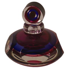Murano Blu and Pink Perfume Bottle, 1990