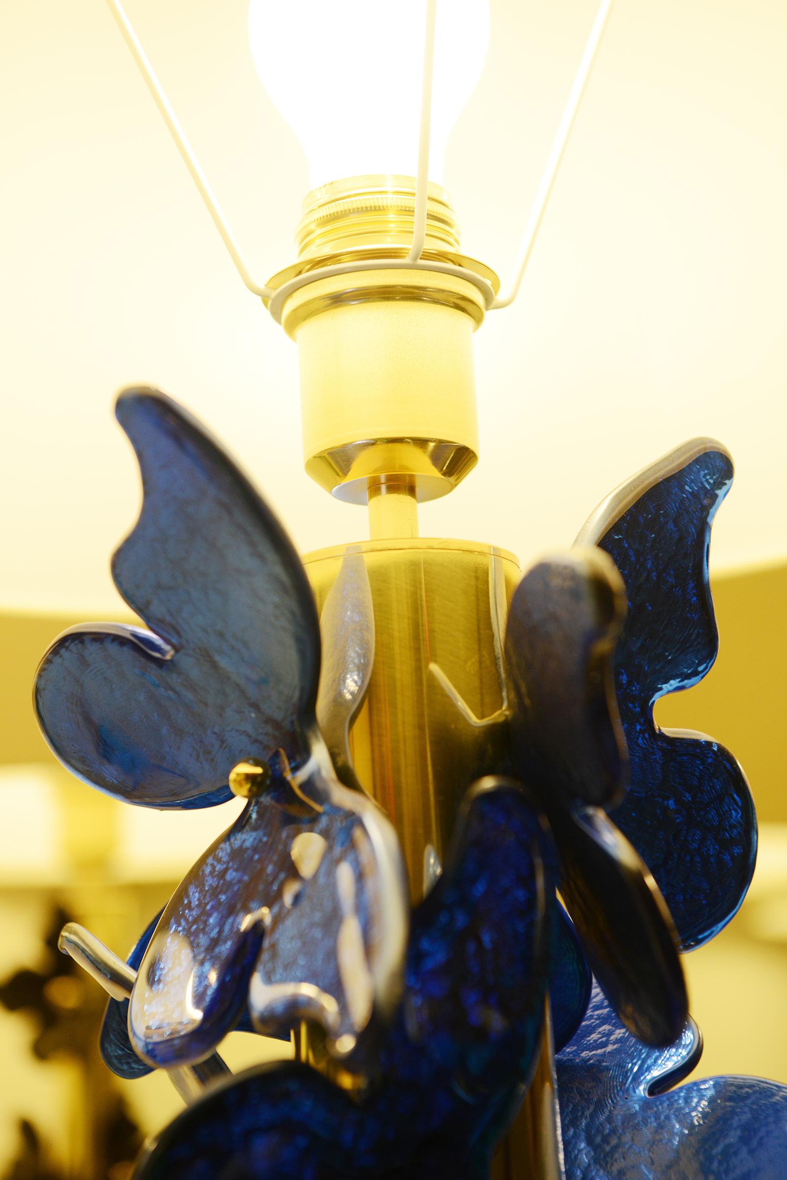 Lámpara de mesa Mariposas azules de Murano en venta 2