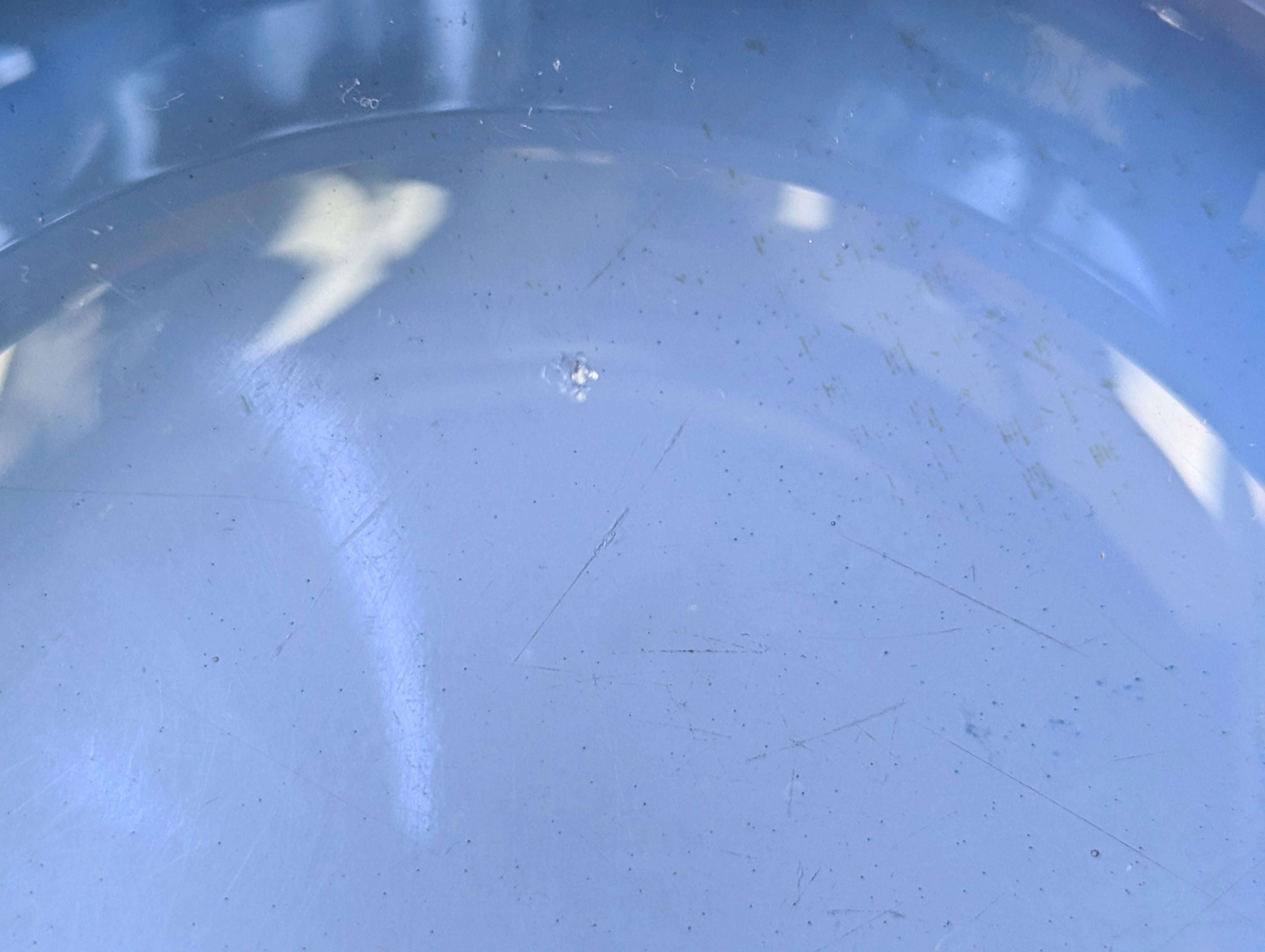 Murano blue & clear sommerso glass centerpiece/bowl by Seguso For Sale 2