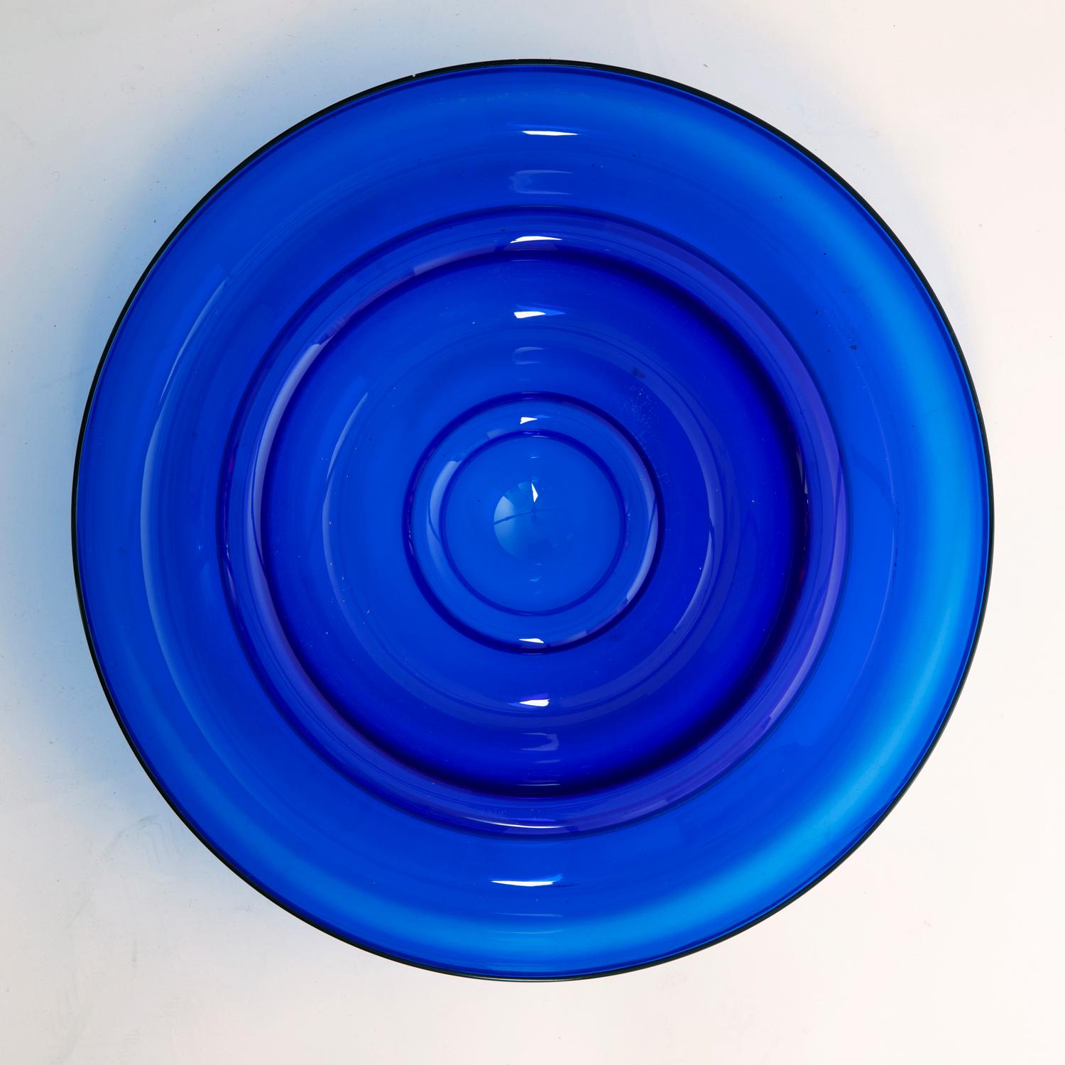 Late 20th Century Murano Blue Glass Centrepiece by Vistosi, 1974