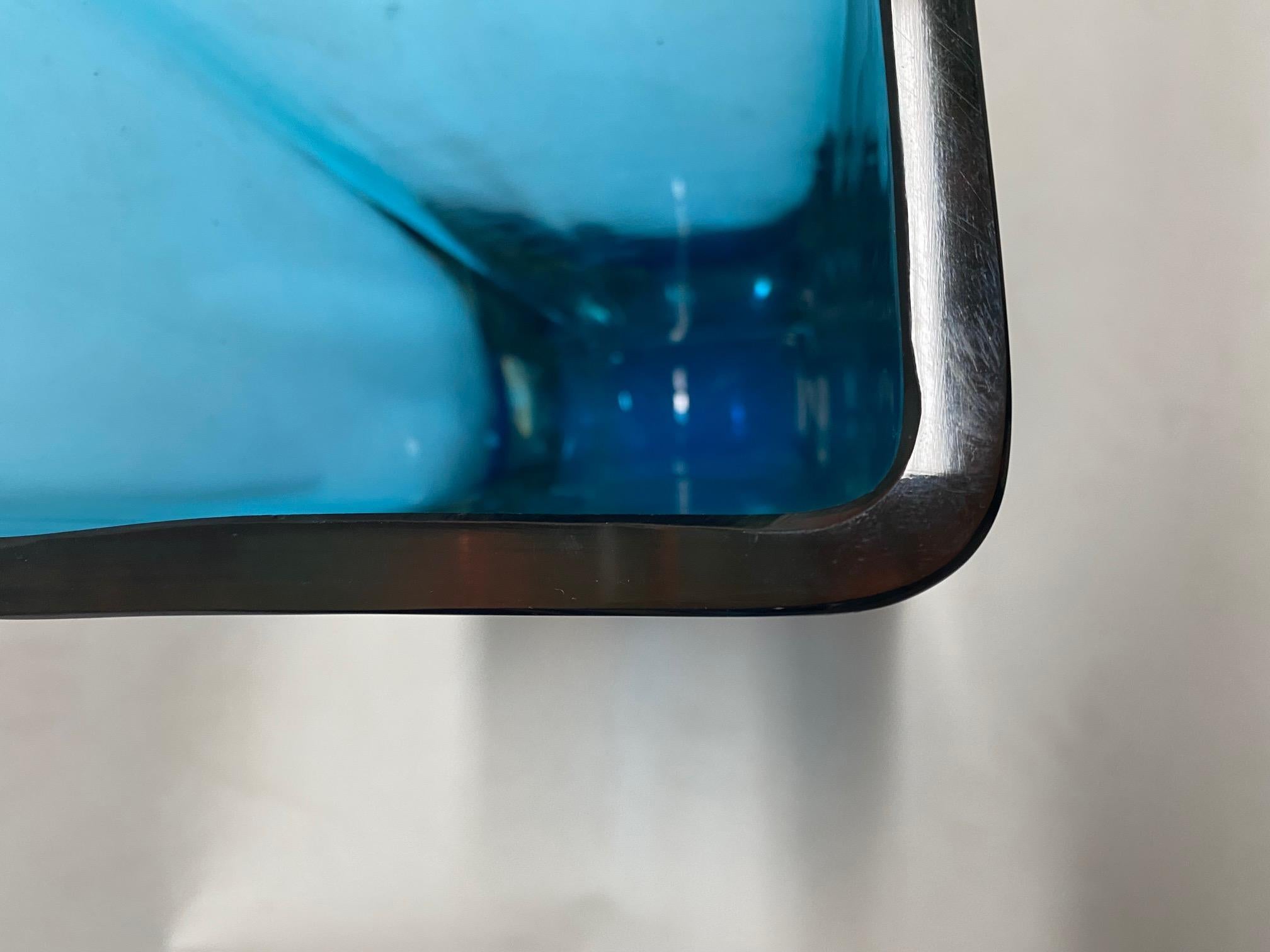 Sommerso-Vase aus blauem Muranoglas von Fabio Tosi für Cenedese im Angebot 2