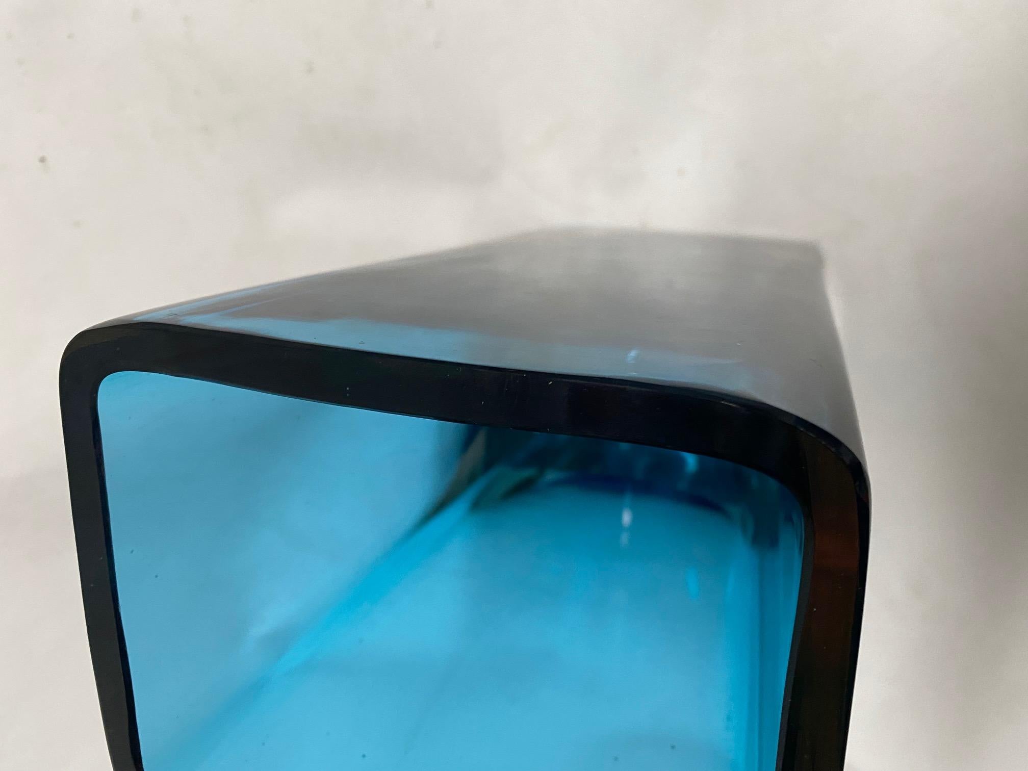 Sommerso-Vase aus blauem Muranoglas von Fabio Tosi für Cenedese im Angebot 3