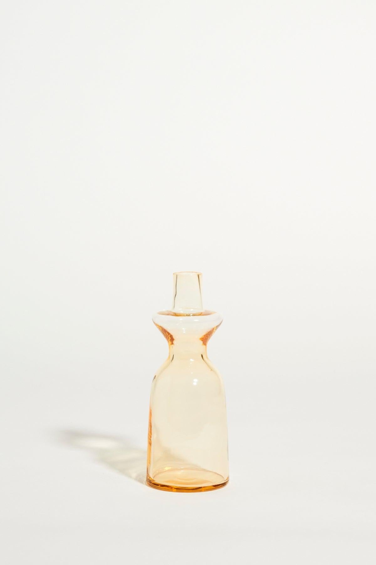 Murano bottle shaped amber vase.