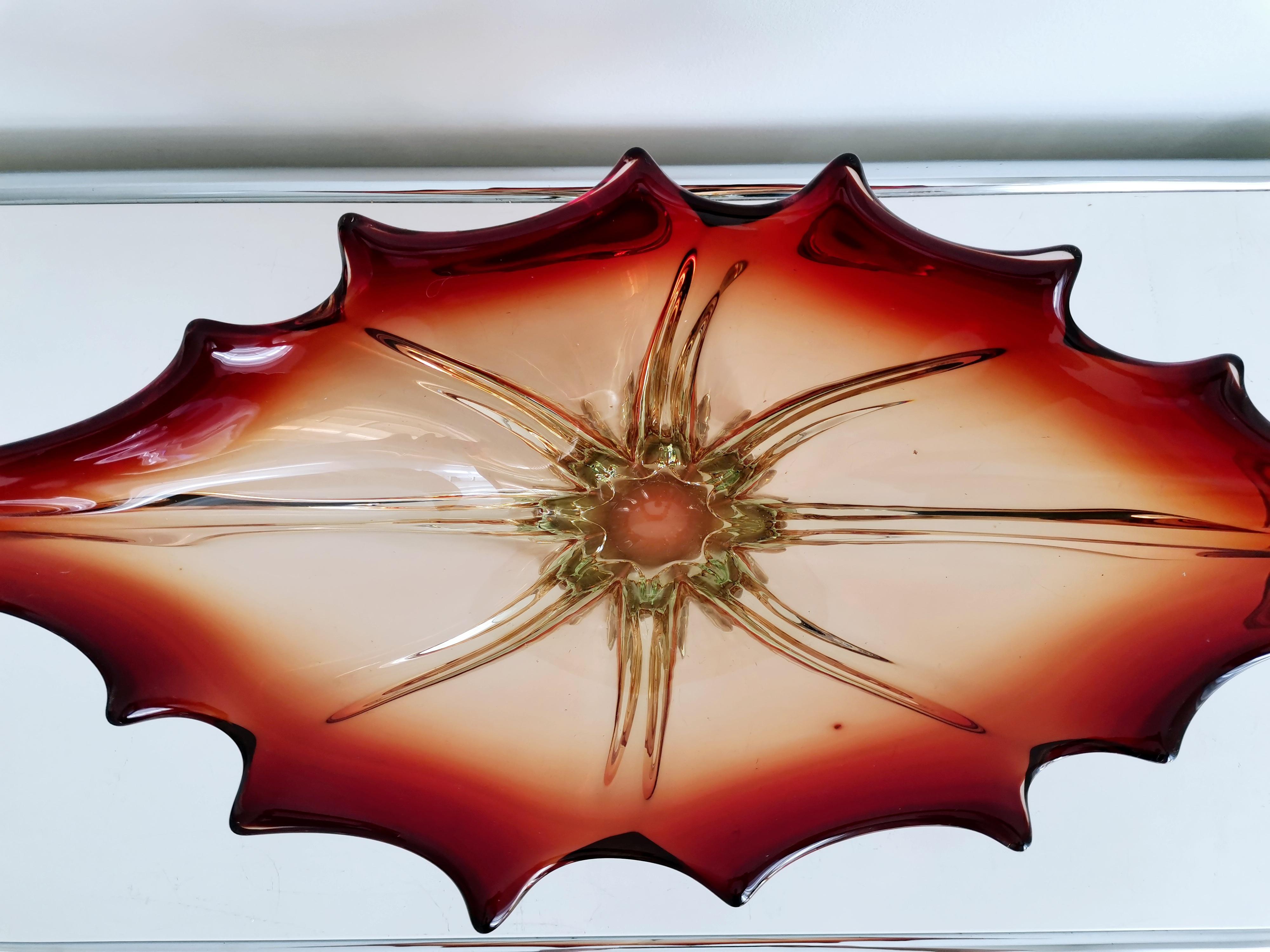 Italian Murano Bowl, Design by Fratelli Toso, 60's For Sale