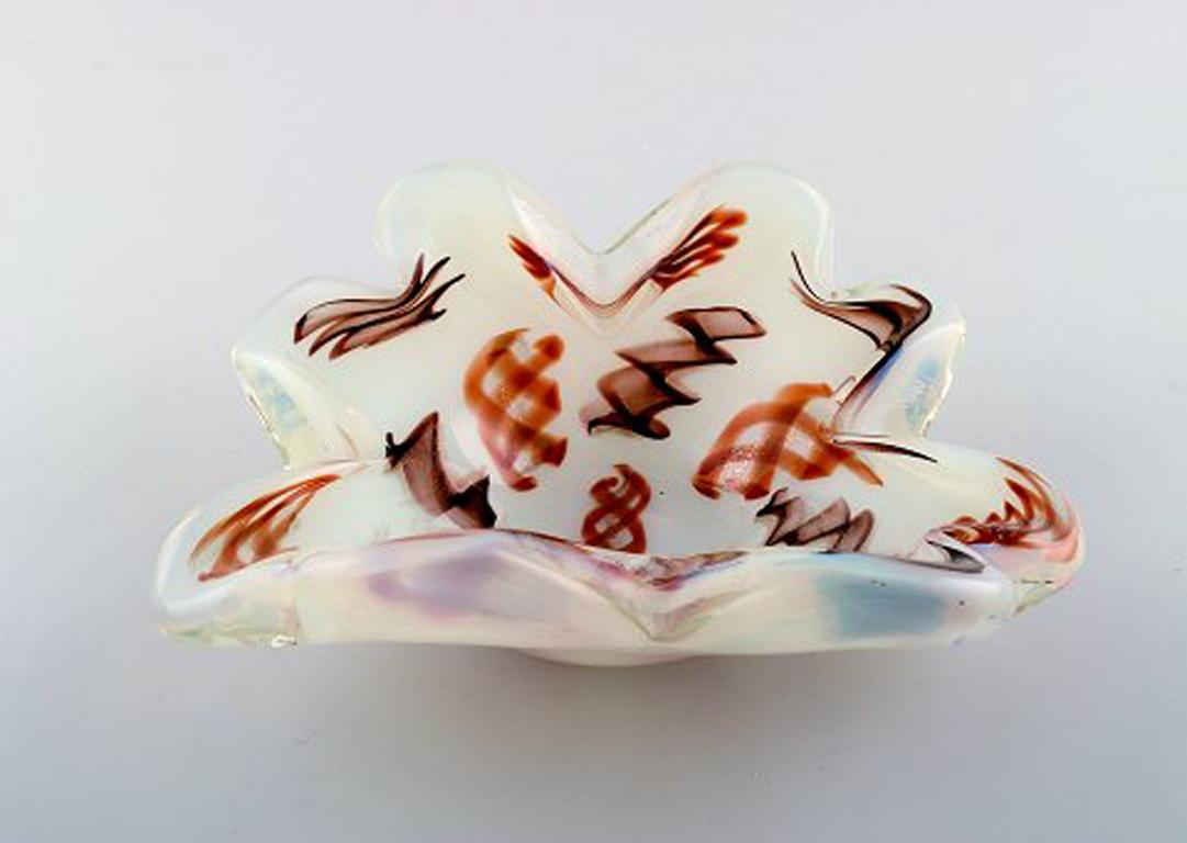 Italian Murano, Bowl in Mouth Blown Art Glass, 1960s