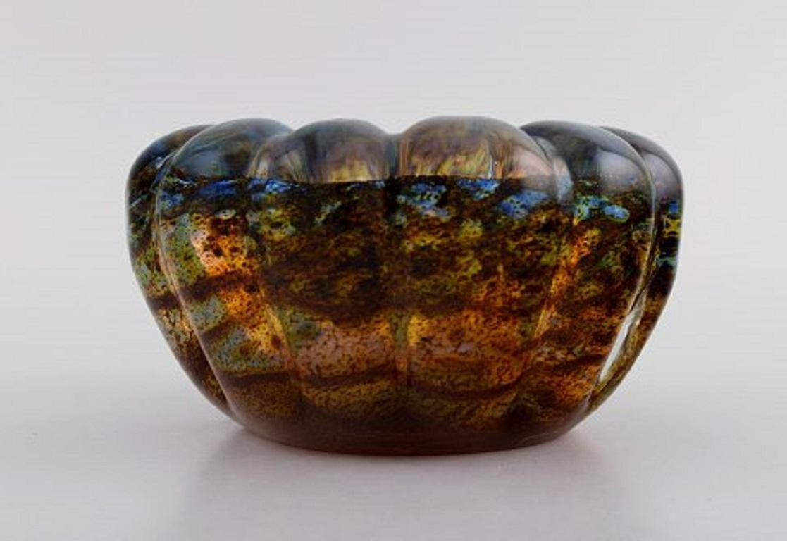 Murano bowl in mouth-blown art glass. Italian design, 1960s-1970s.
Measures: 15.5 x 8.5 cm.
In excellent condition.