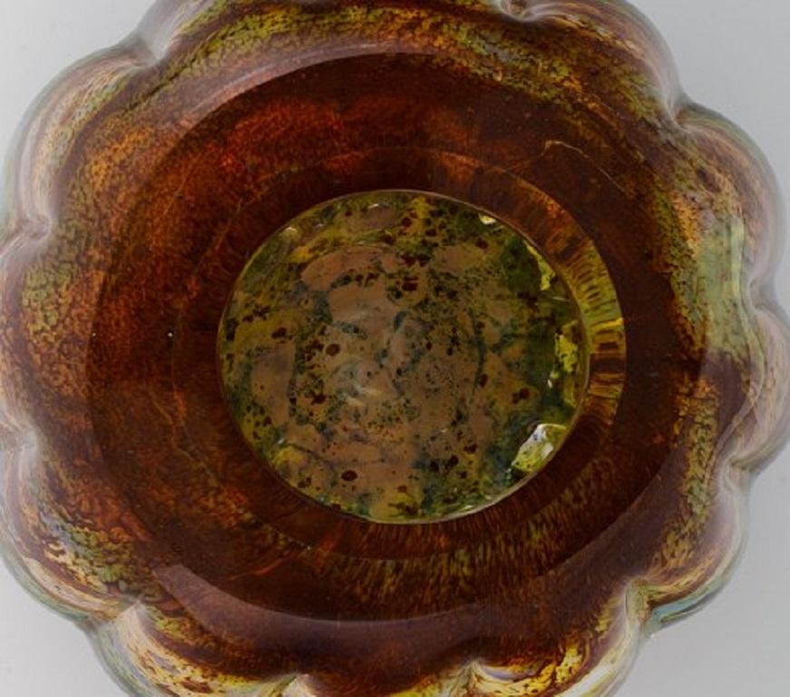 Murano Bowl in Mouth-Blown Art Glass, Italian Design, 1960s-1970s For Sale 2