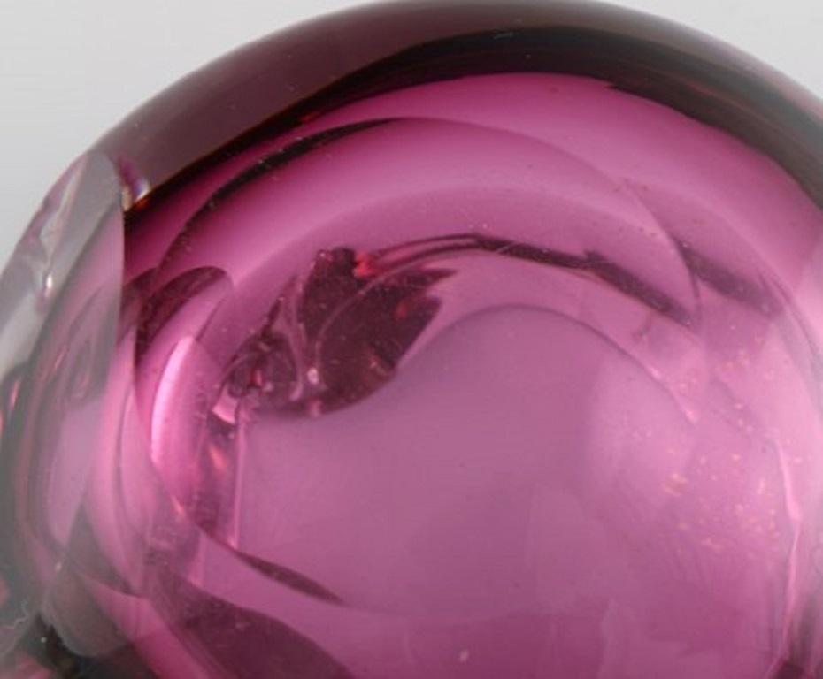 Murano Bowl in Pink Mouth Blown Art Glass, Italian Design, 1960s 1
