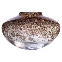 Murano Brass and Glass Vase