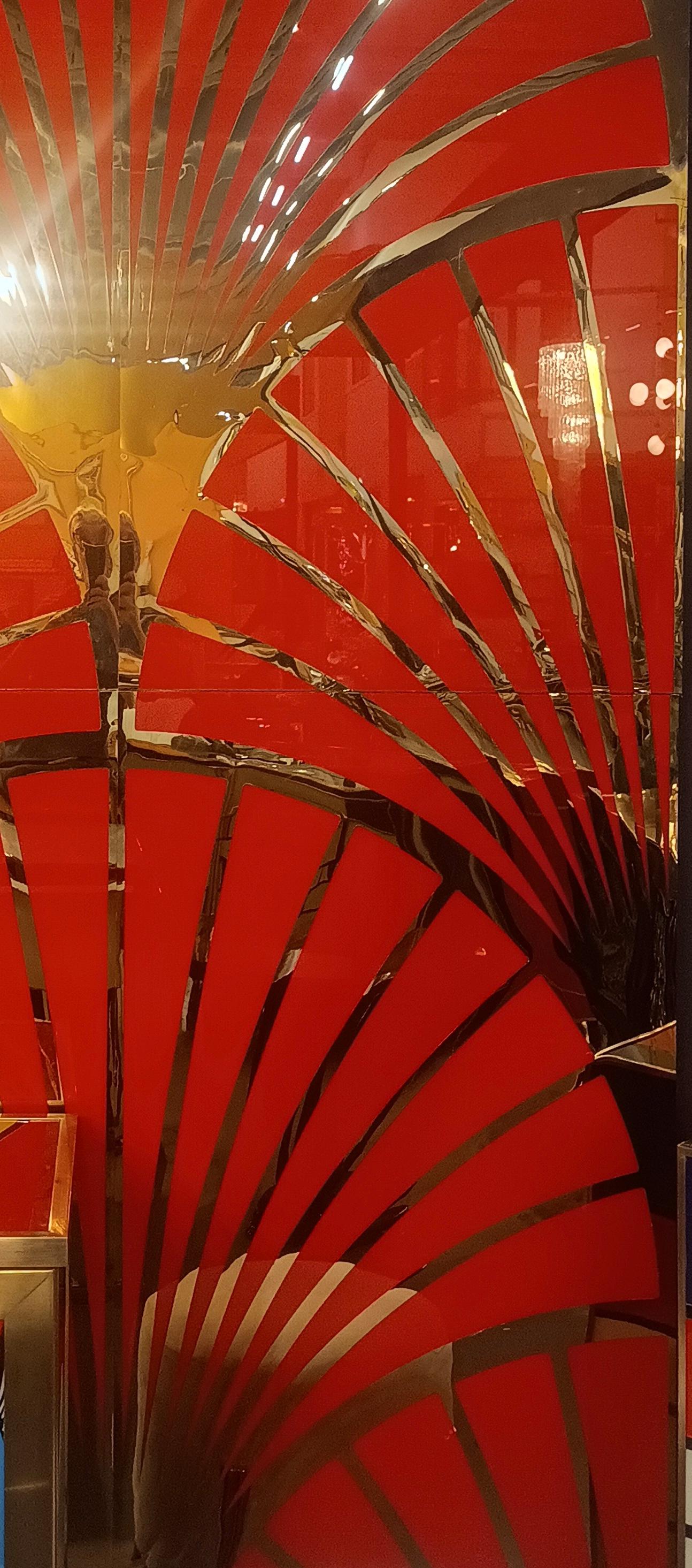 Panneau mural en laiton et verre de Murano (55x55 pouces), 2020 en vente 11