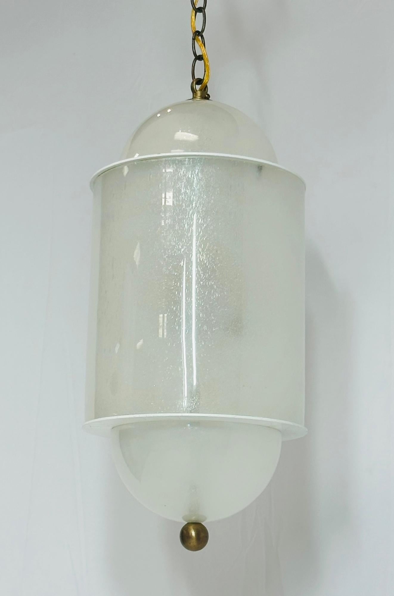 Fatto a mano Lanterna di Murano e ottone, Italia 1960 in vendita