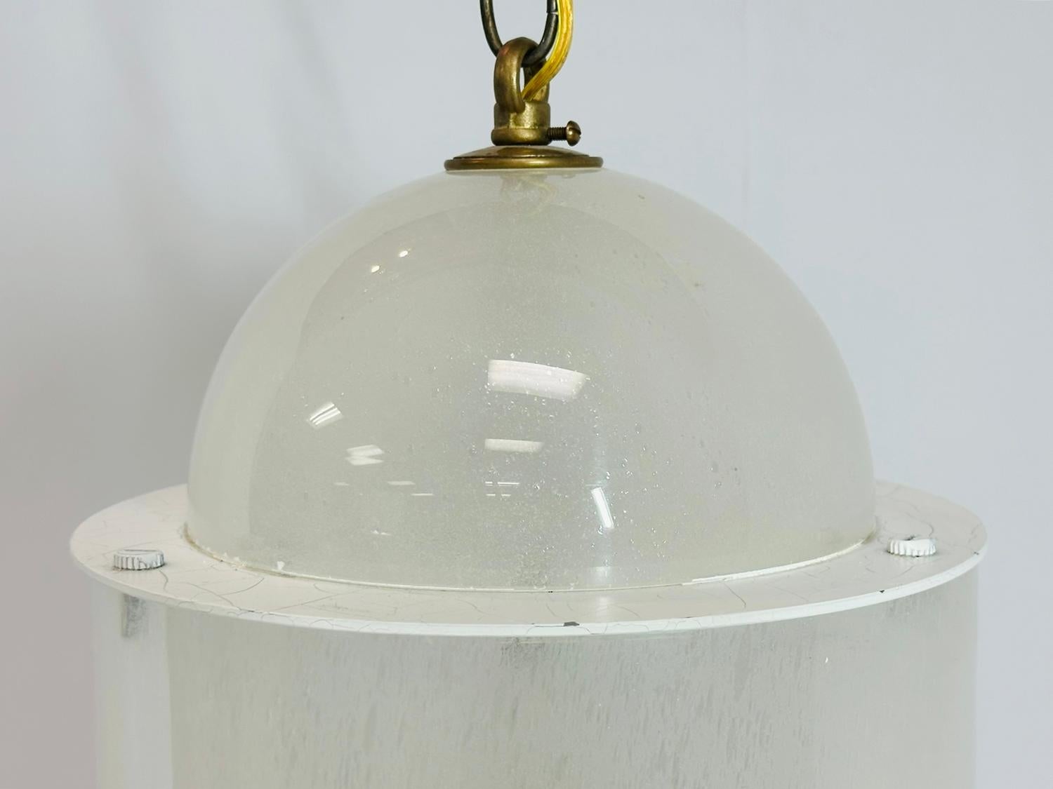 Metà XX secolo Lanterna di Murano e ottone, Italia 1960 in vendita