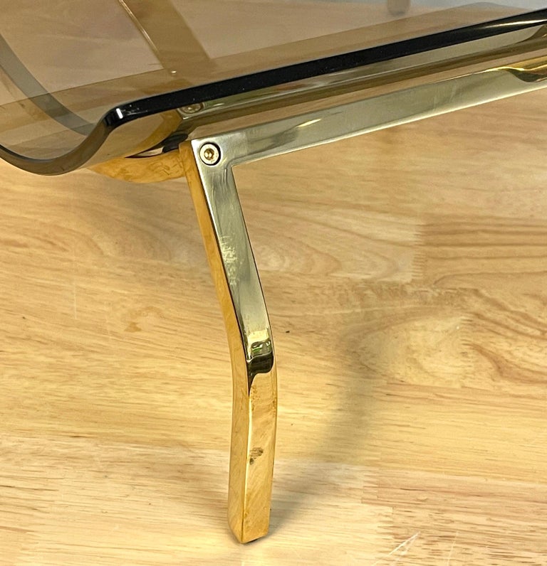 Murano and Brass Log/Magazine Rack by Fontana Arte For Sale at 1stDibs