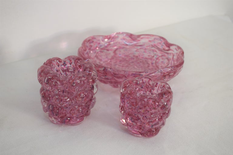 Murano Bubbles Glass Set, 1960s For Sale at 1stDibs