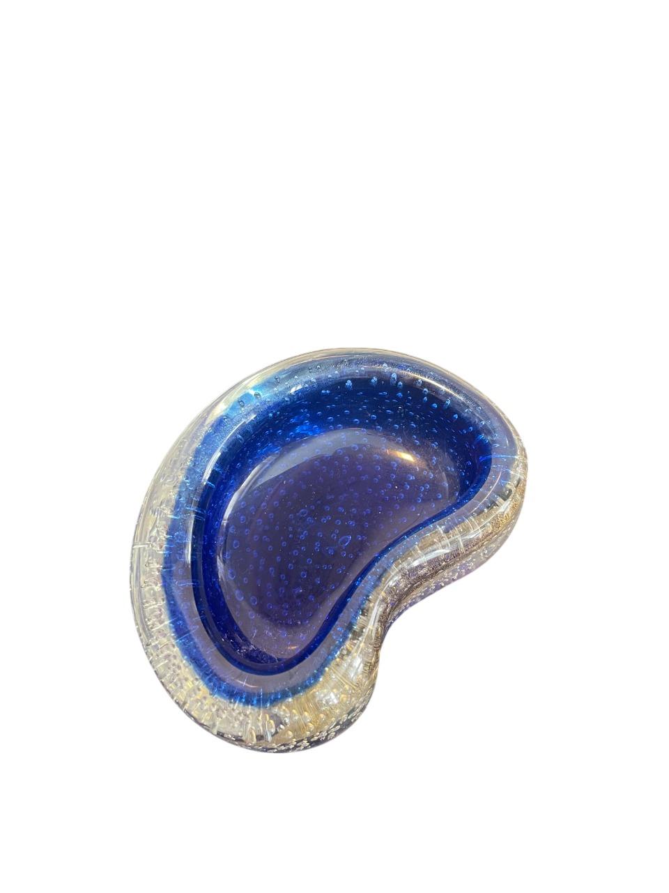 Mid-Century moderno Ciotola in vetro di Murano Bullicante di Seguso Vetri d'Arte, anni '50 in vendita