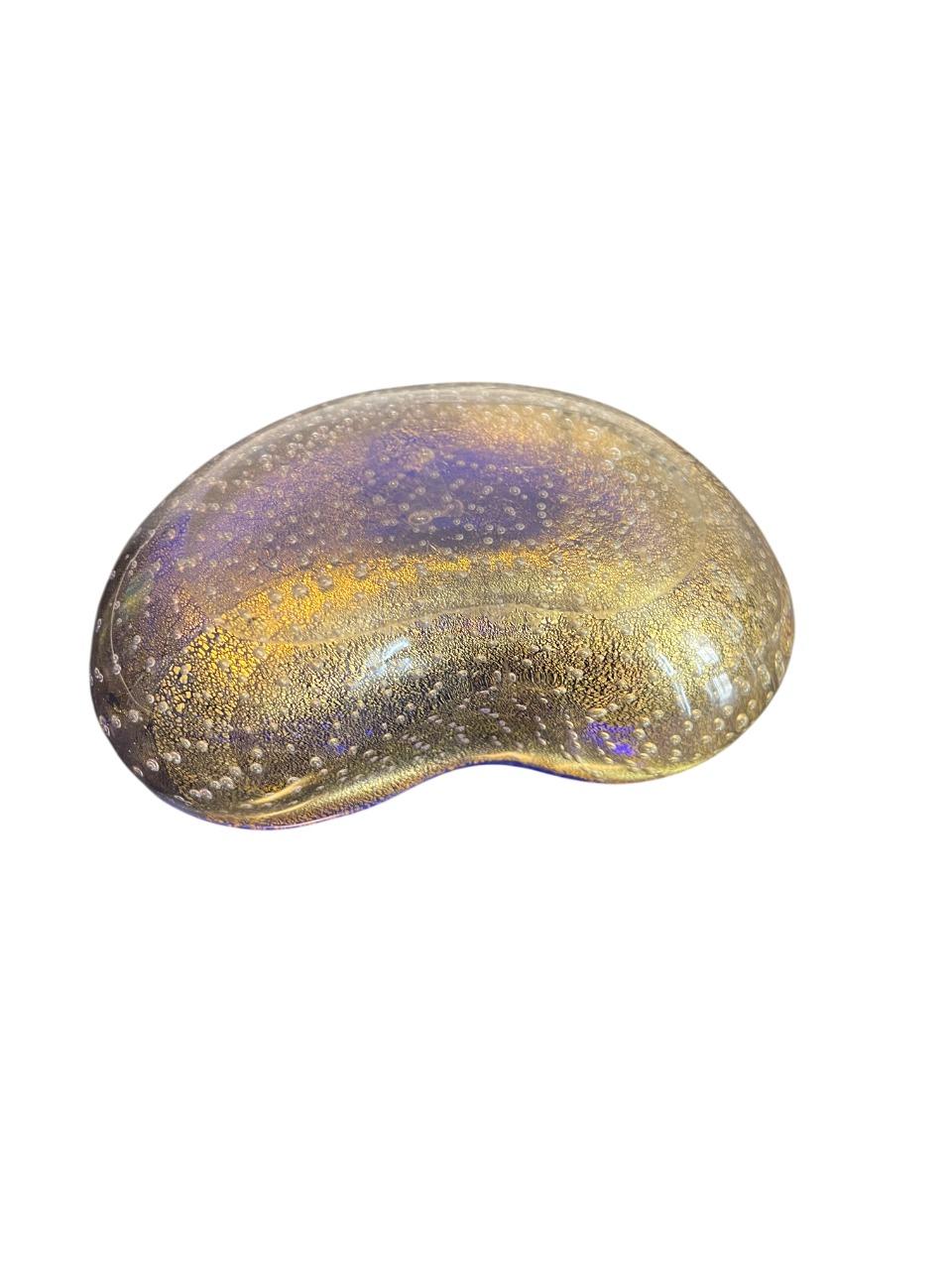 Metà XX secolo Ciotola in vetro di Murano Bullicante di Seguso Vetri d'Arte, anni '50 in vendita