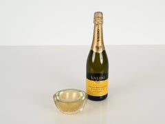 Ciotola in vetro di Murano "Bullicante" con oro firmata Venini, Italia, anni '60