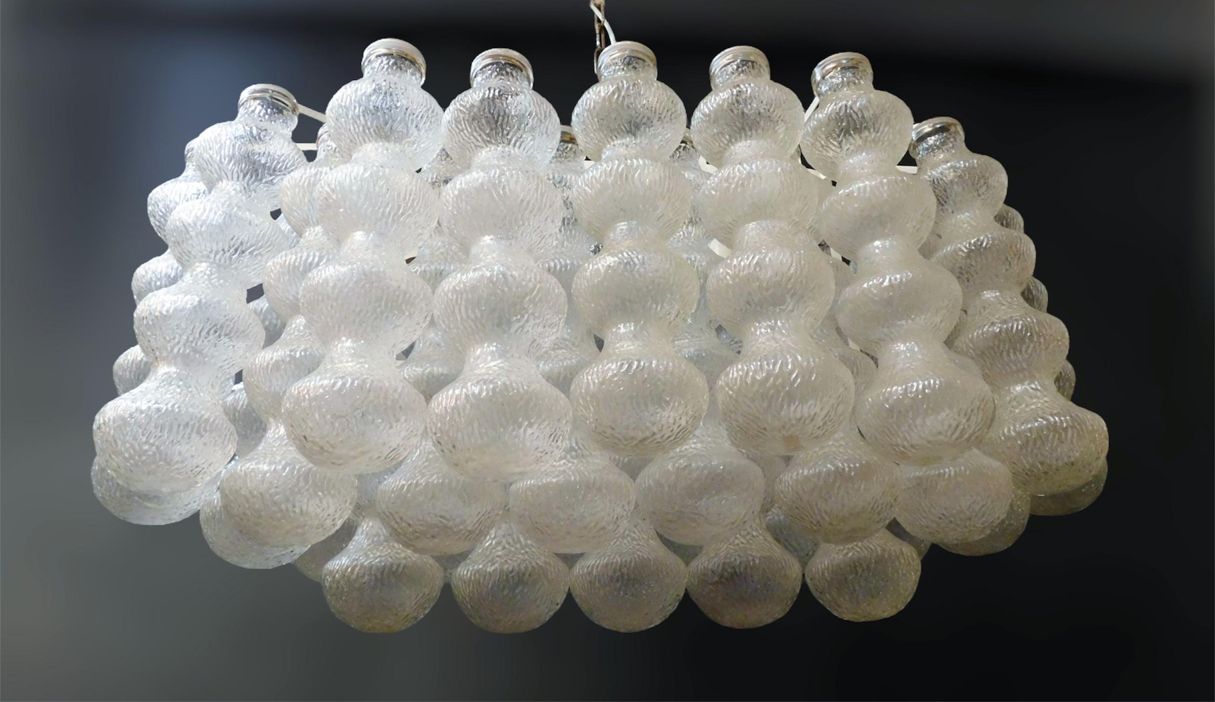 Mid-Century moderno Lampadario Bussolotti di Murano di Seguso in vendita