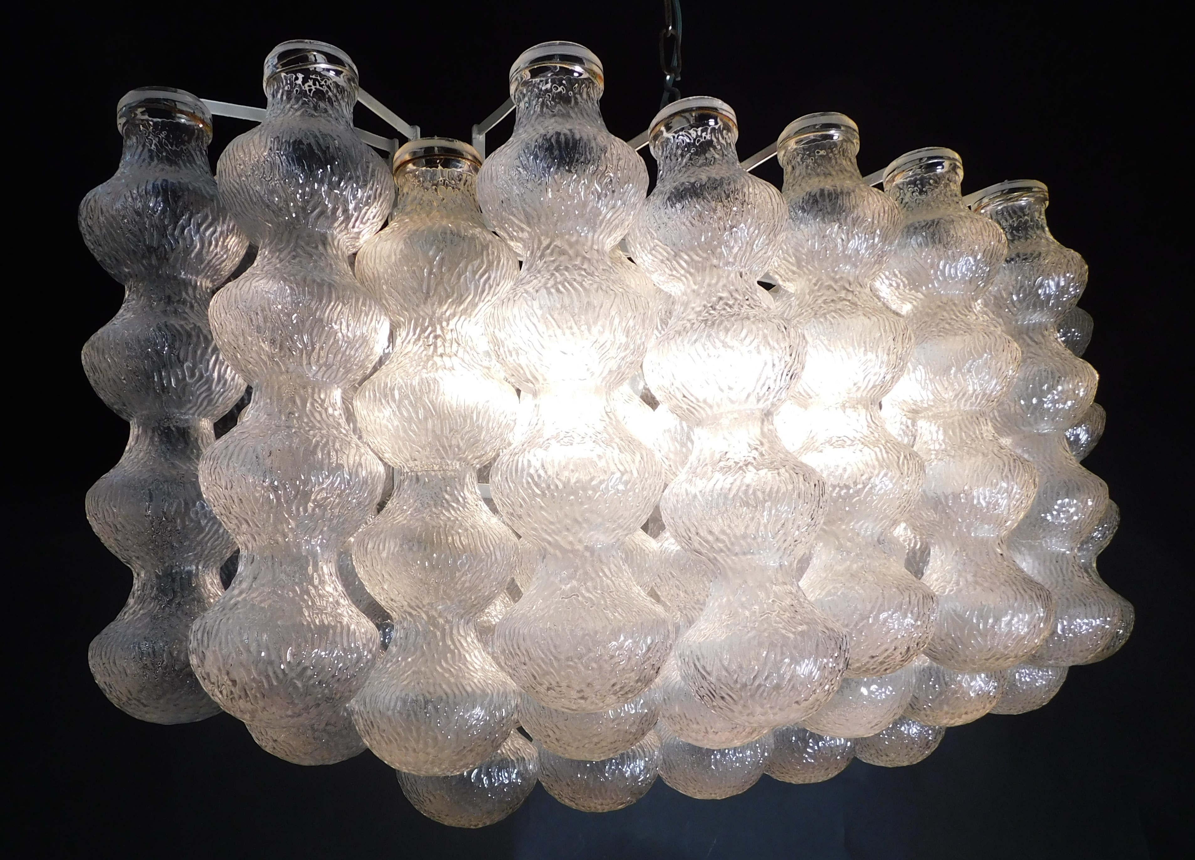 XX secolo Lampadario Bussolotti di Murano di Seguso in vendita