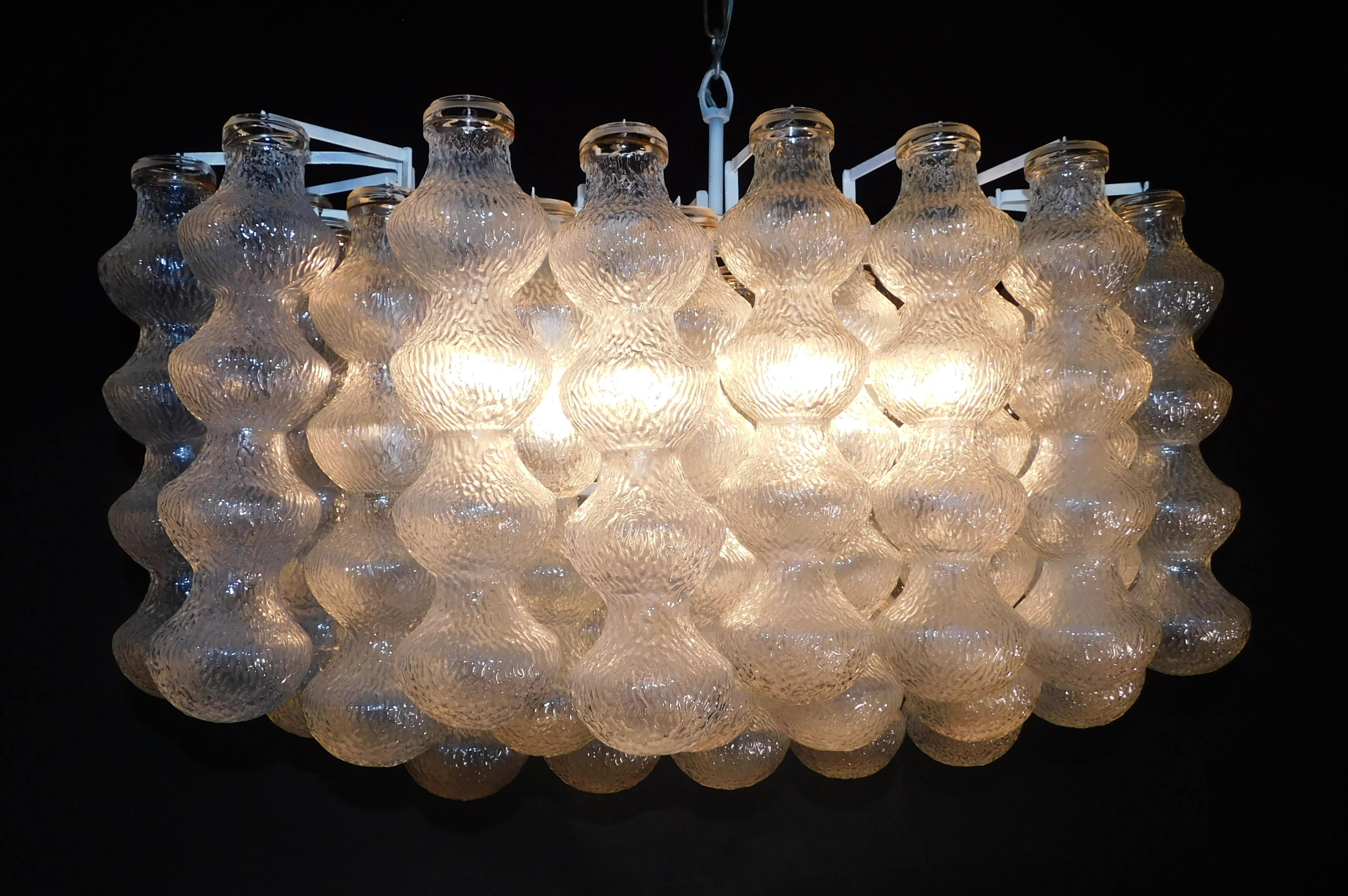 Vetro di Murano Lampadario Bussolotti di Murano di Seguso in vendita