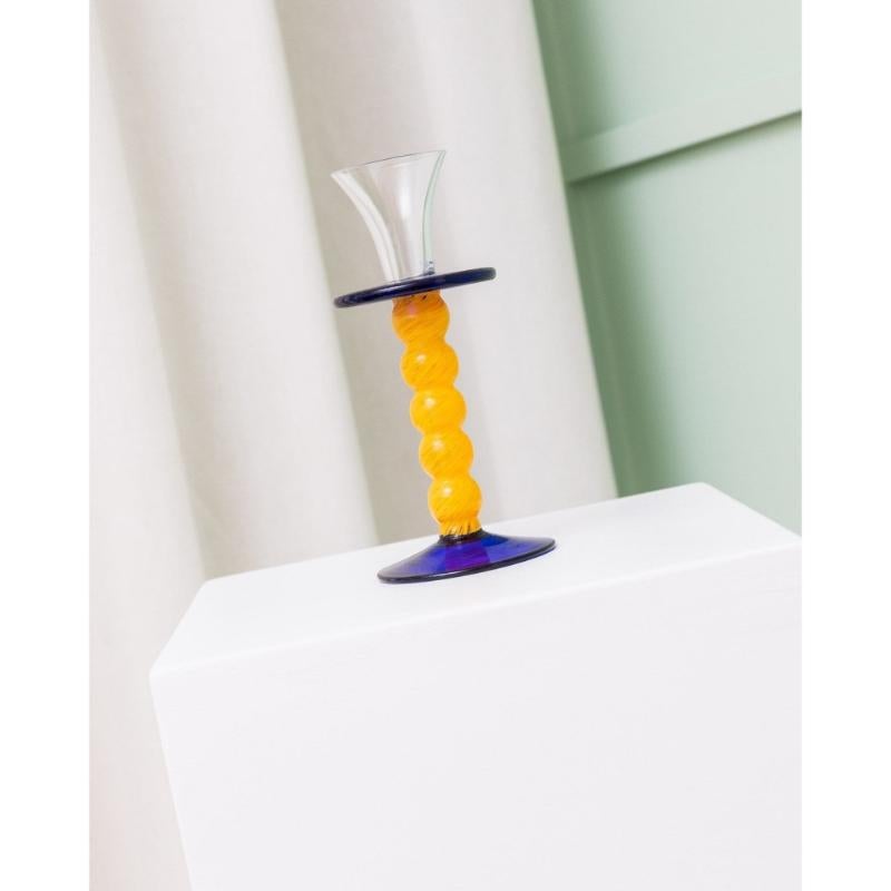 Vetro di Murano Portacandele di Murano Postmoderno Memphis Milano Design, anni '80 in vendita