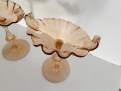Murano Candy Compote Bowl Set of 2