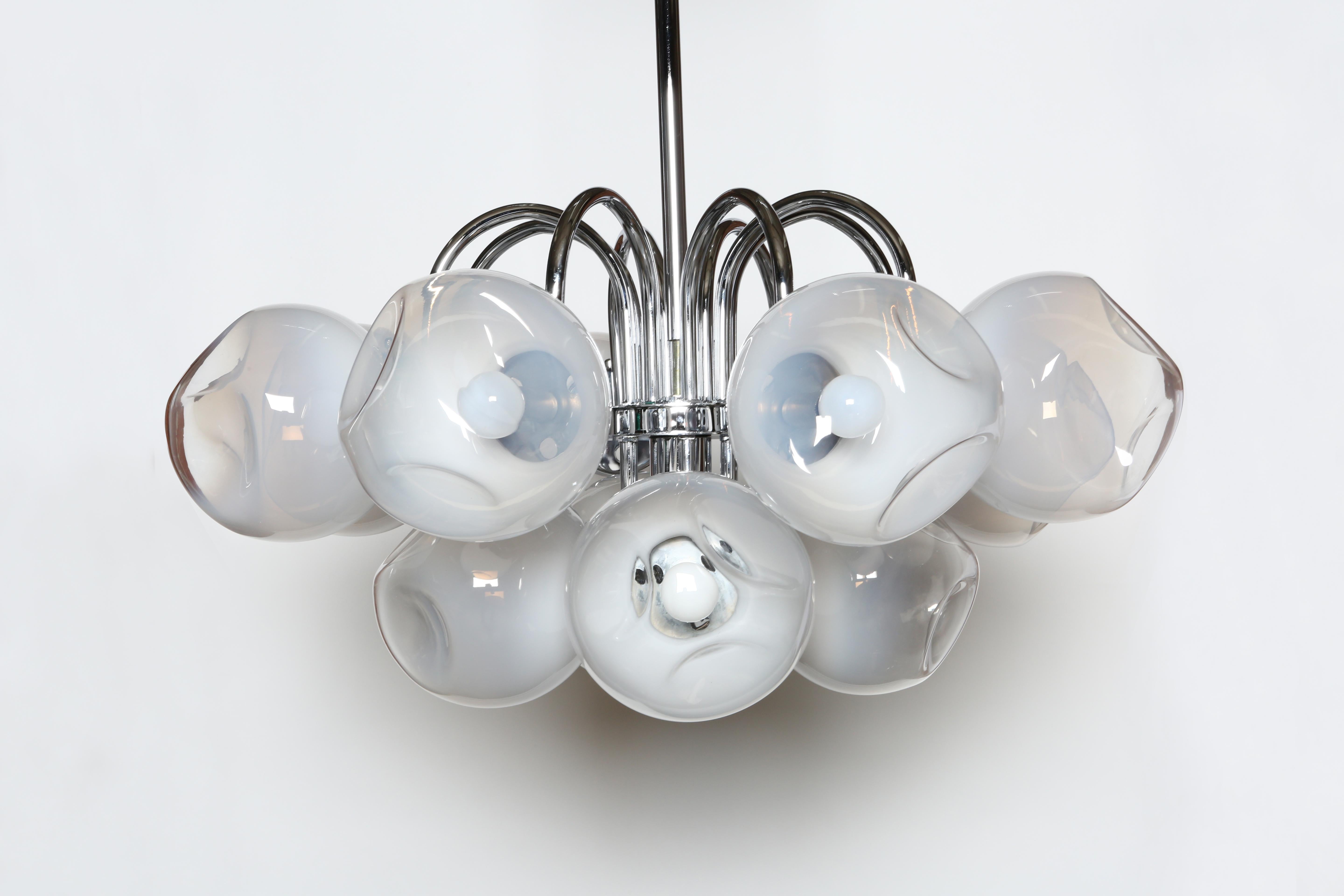Lámpara de Murano Carlo Nason, Italia circa 1960s Metal en venta