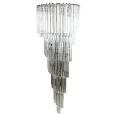 Vintage Murano Cascading Chandelier, Italy 1970s