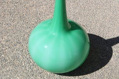 Murano Cased Glass Green Vase
