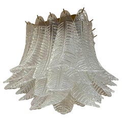 Murano ceiling lamp - 32 transparent fern glasses