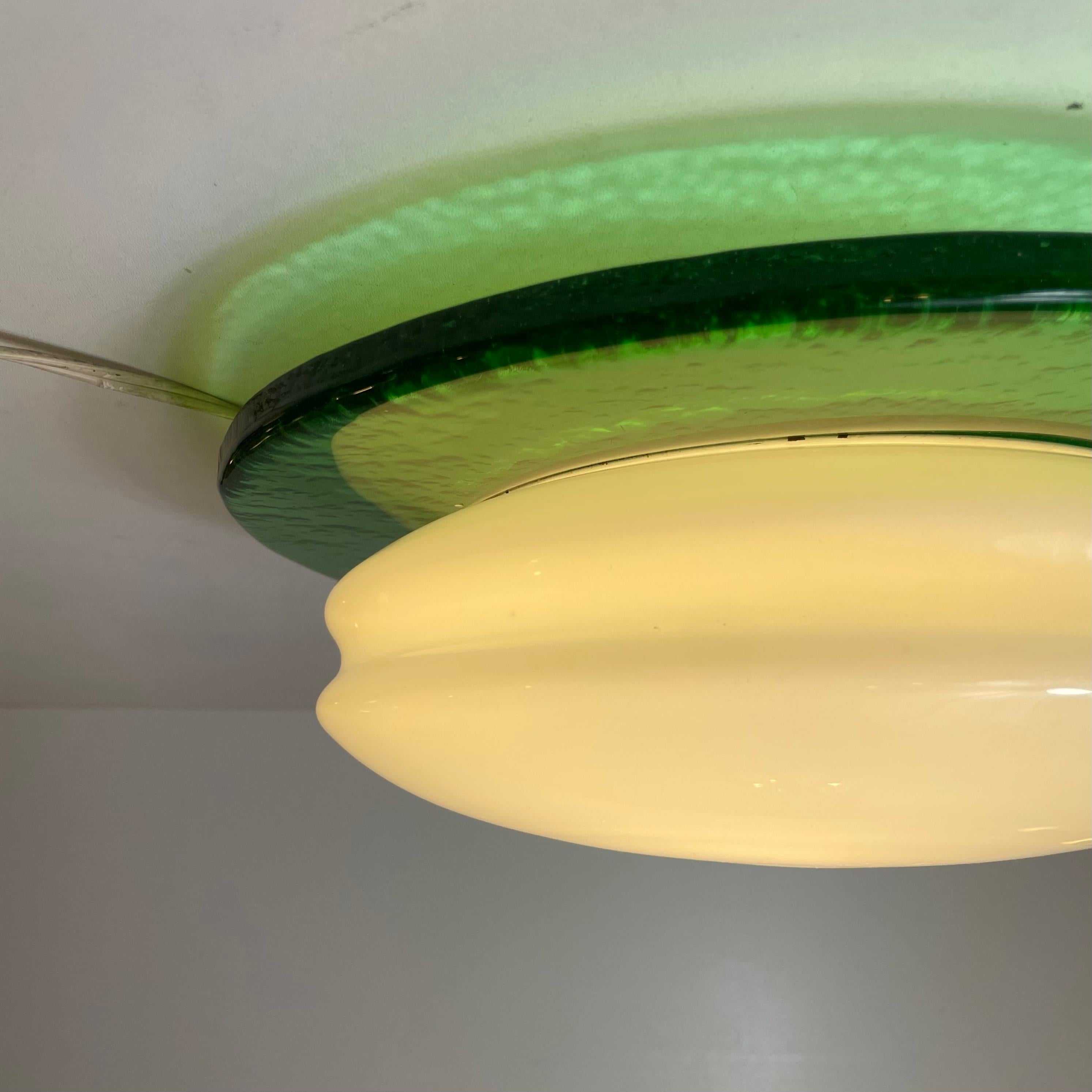 Murano Ceiling Lamp by Zanetti, 1980s For Sale 3