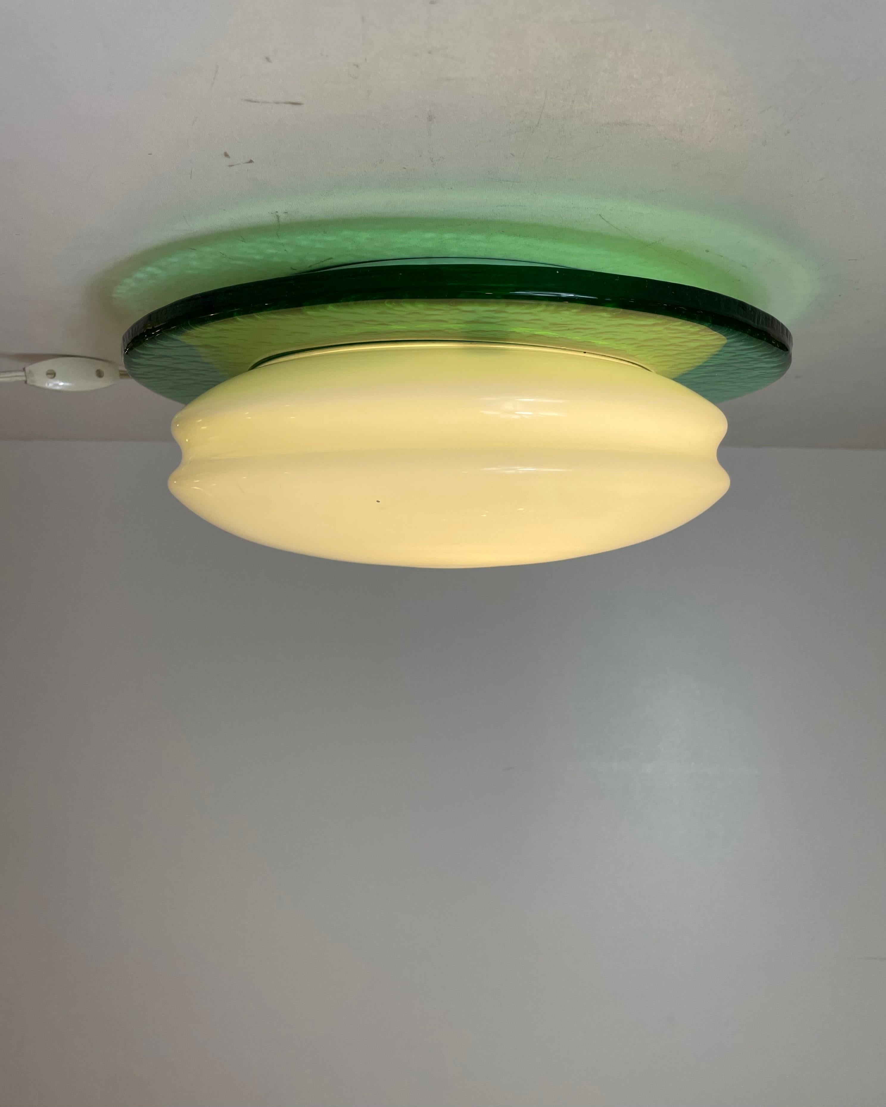 Italian Murano Ceiling Lamp by Zanetti, 1980s For Sale