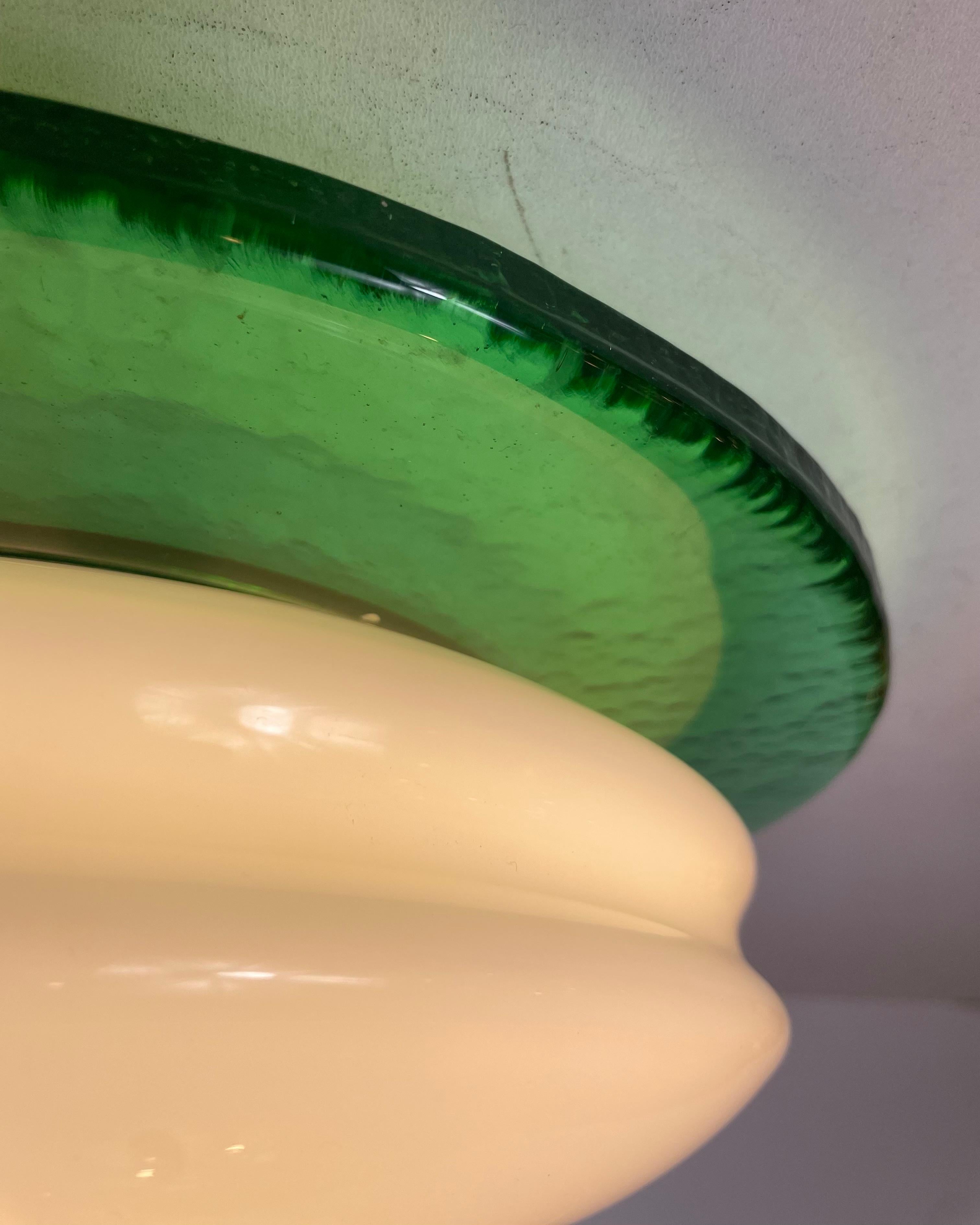 Murano Ceiling Lamp by Zanetti, 1980s In Good Condition For Sale In Brussel, BE