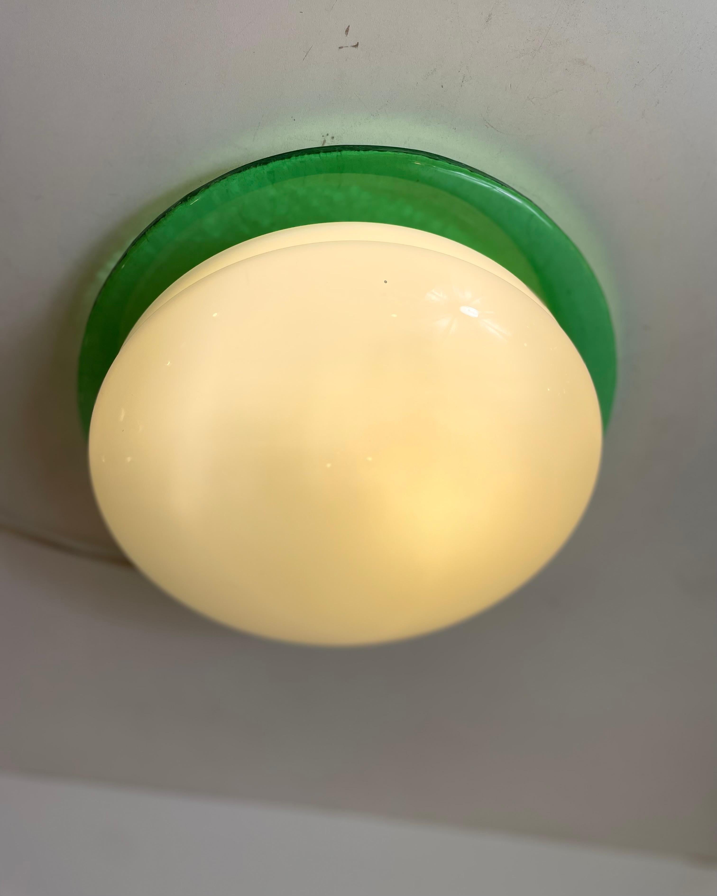 Late 20th Century Murano Ceiling Lamp by Zanetti, 1980s For Sale