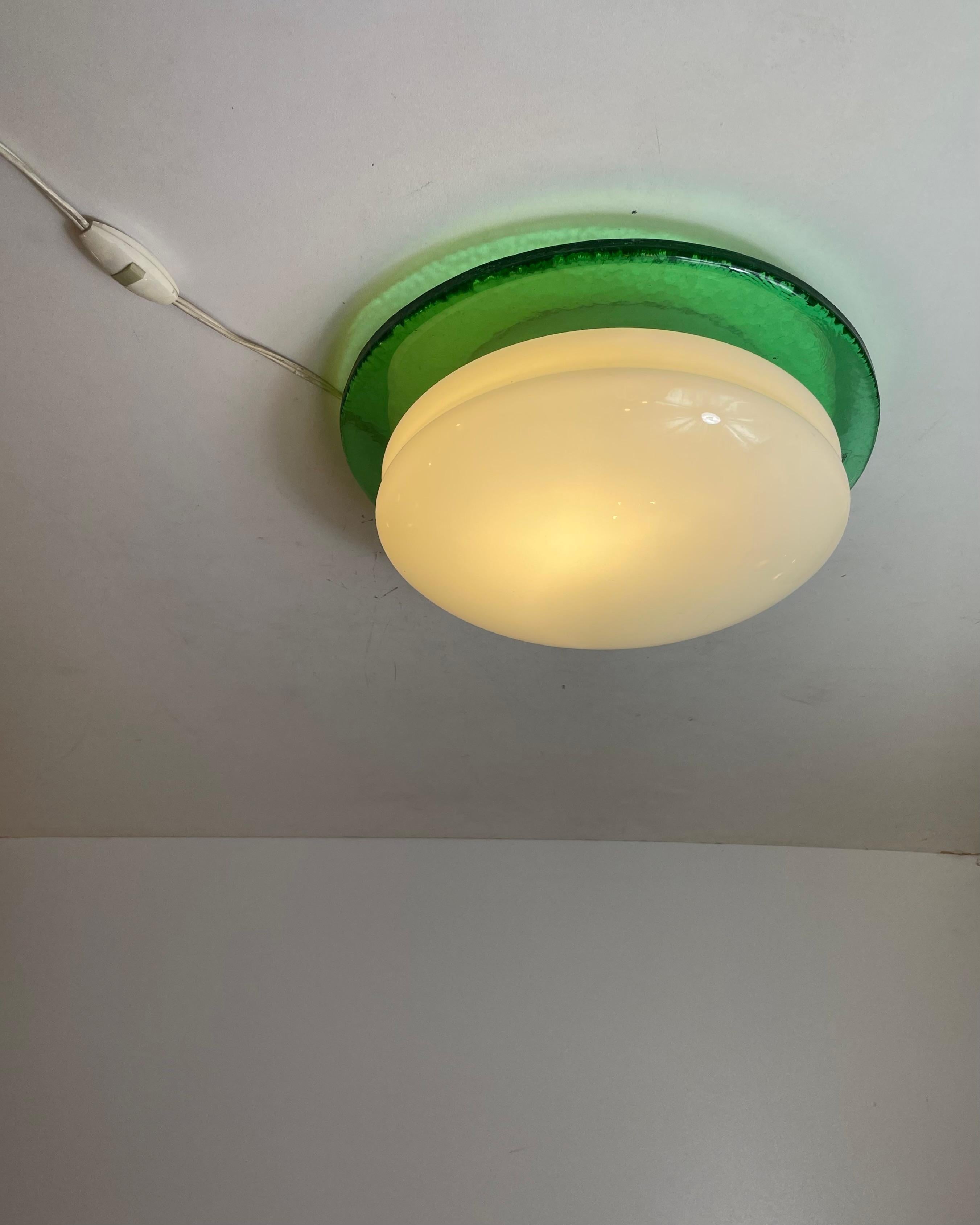 Murano Ceiling Lamp by Zanetti, 1980s For Sale 1
