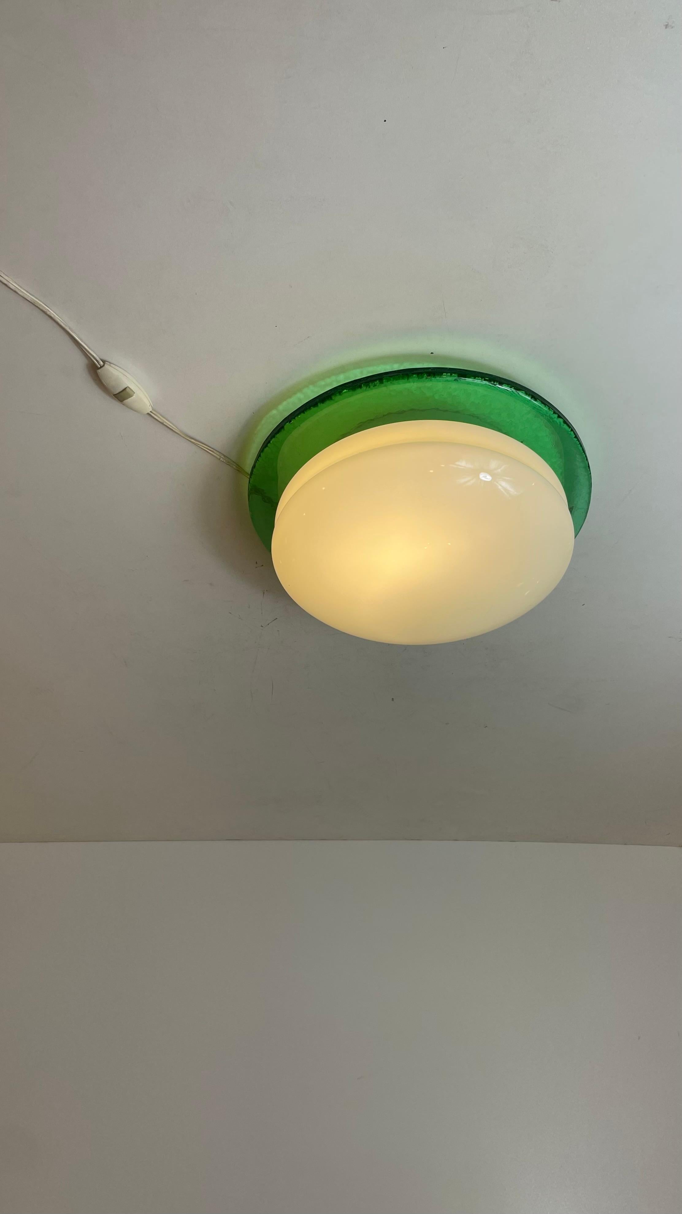 Murano Ceiling Lamp by Zanetti, 1980s For Sale 2