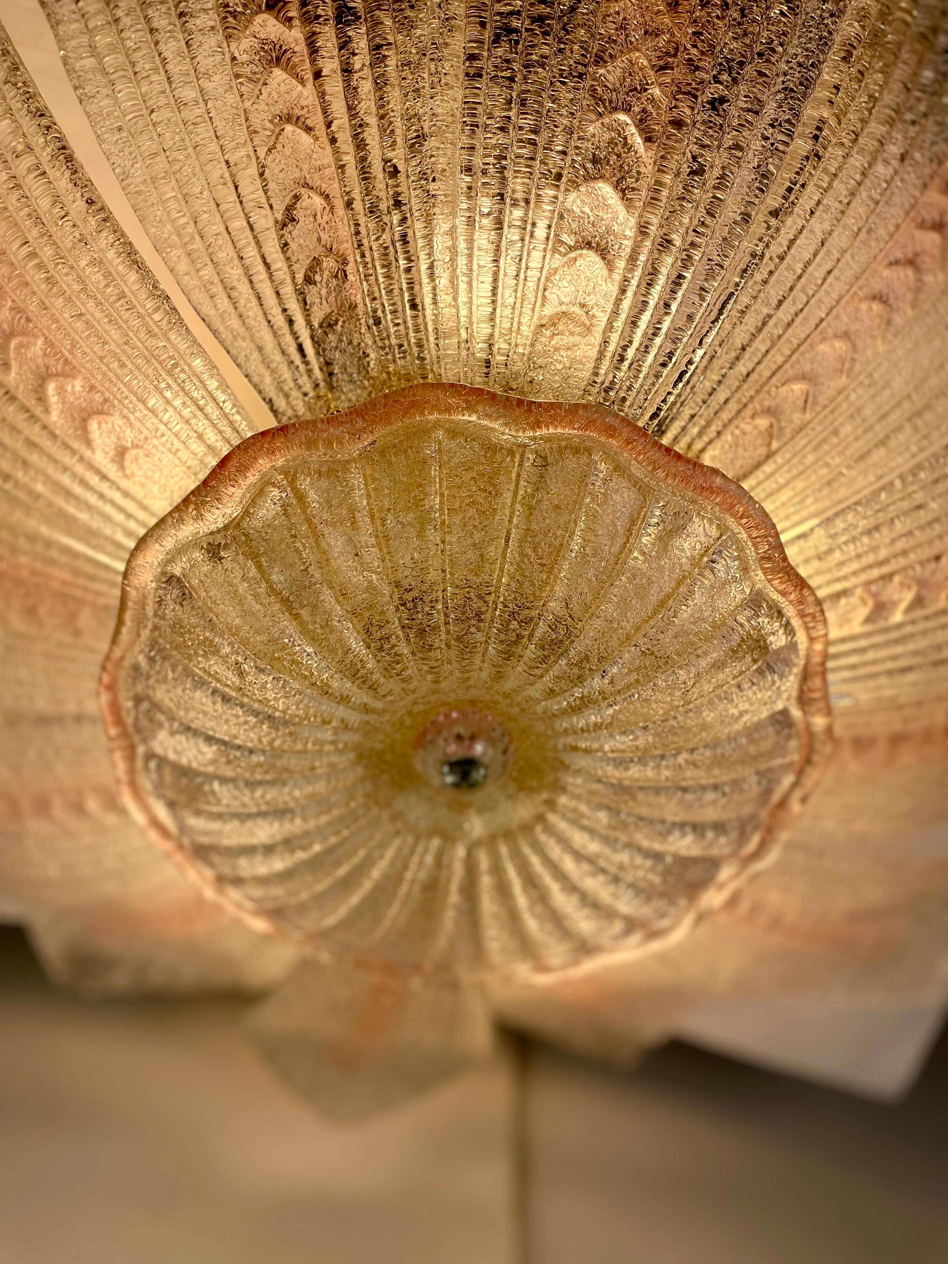 Plafonnier de Murano dans le style de Novaresi, années 1980 en vente 3