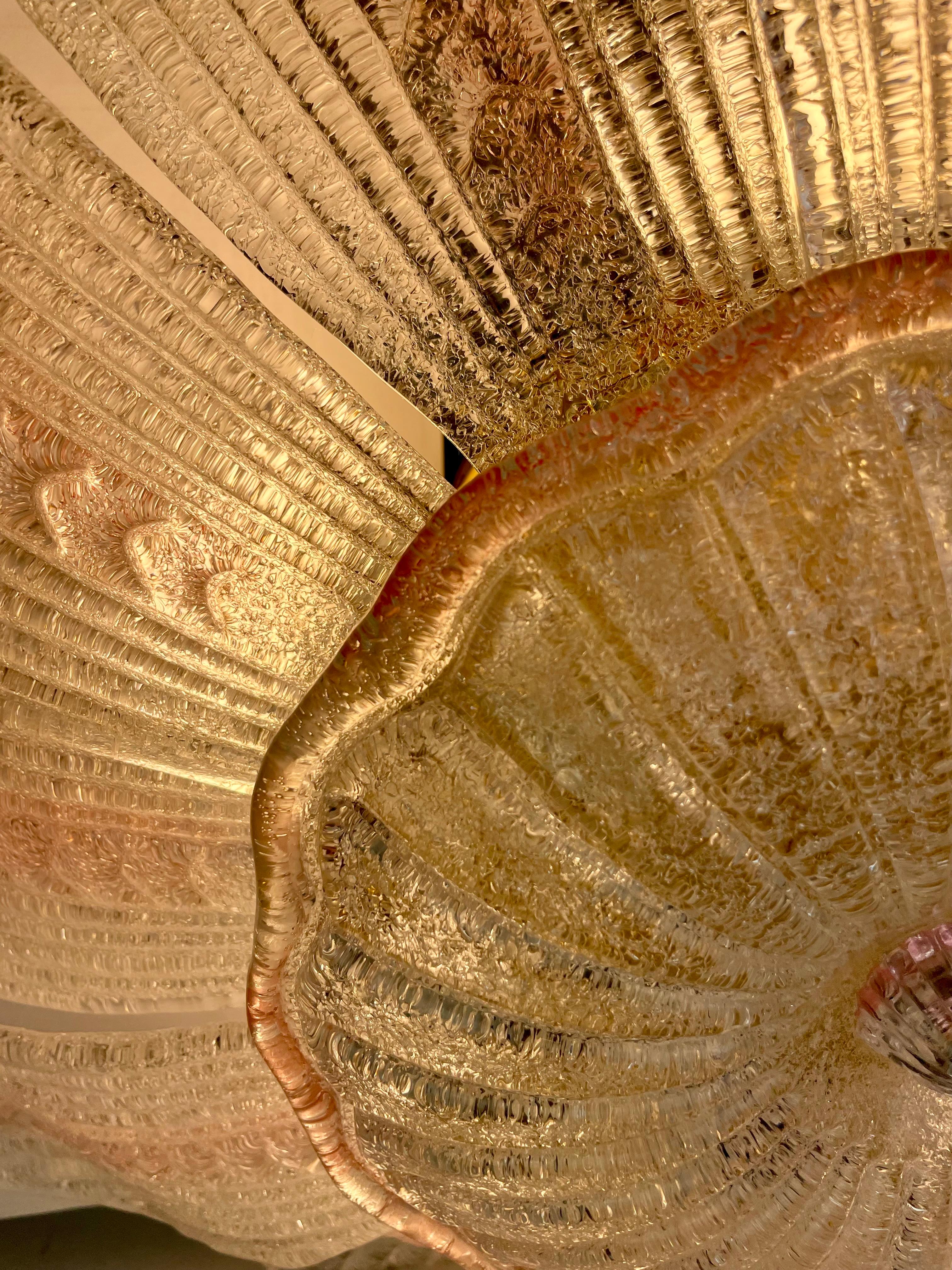 Plafonnier de Murano dans le style de Novaresi, années 1980 en vente 4
