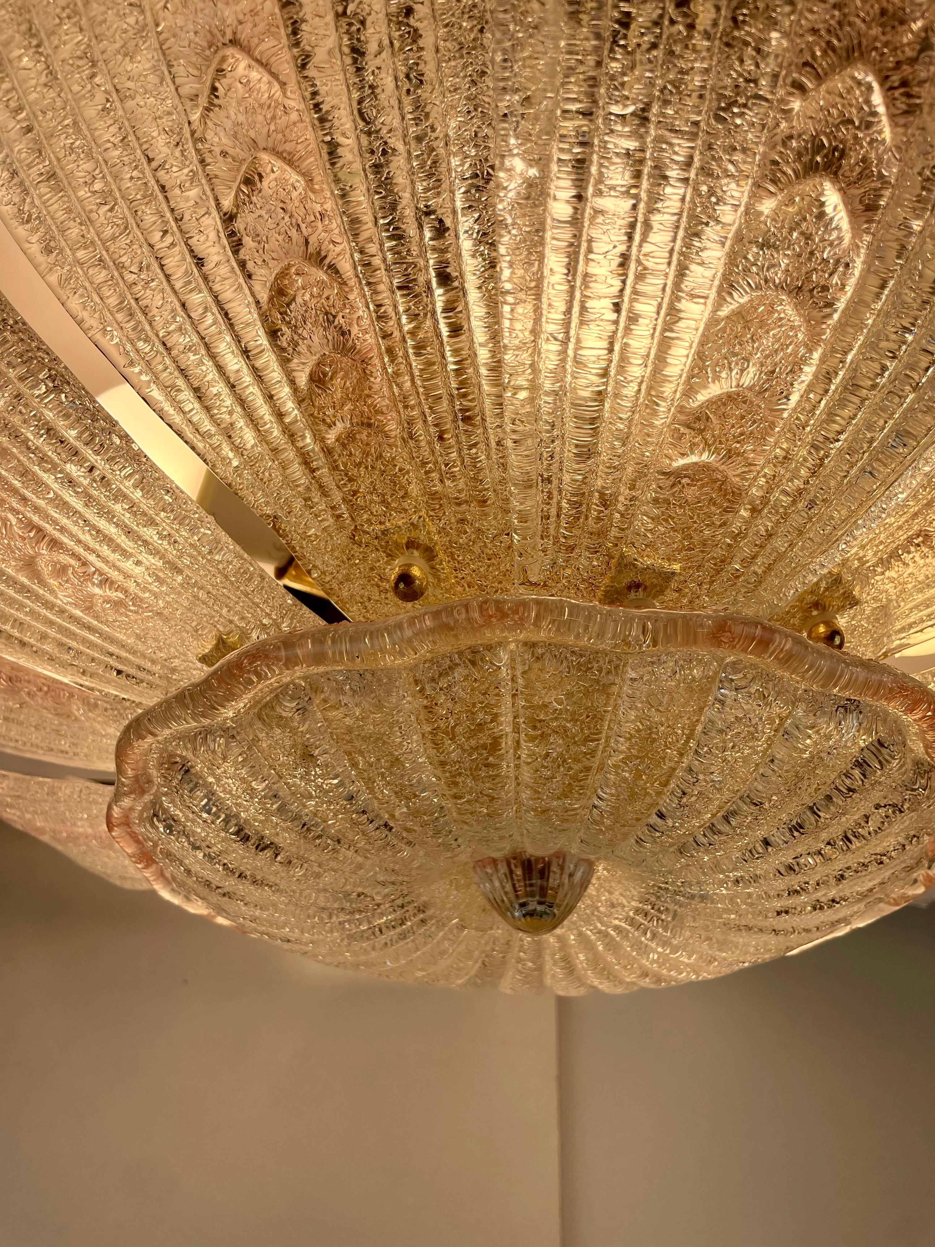 Fin du 20e siècle Plafonnier de Murano dans le style de Novaresi, années 1980 en vente