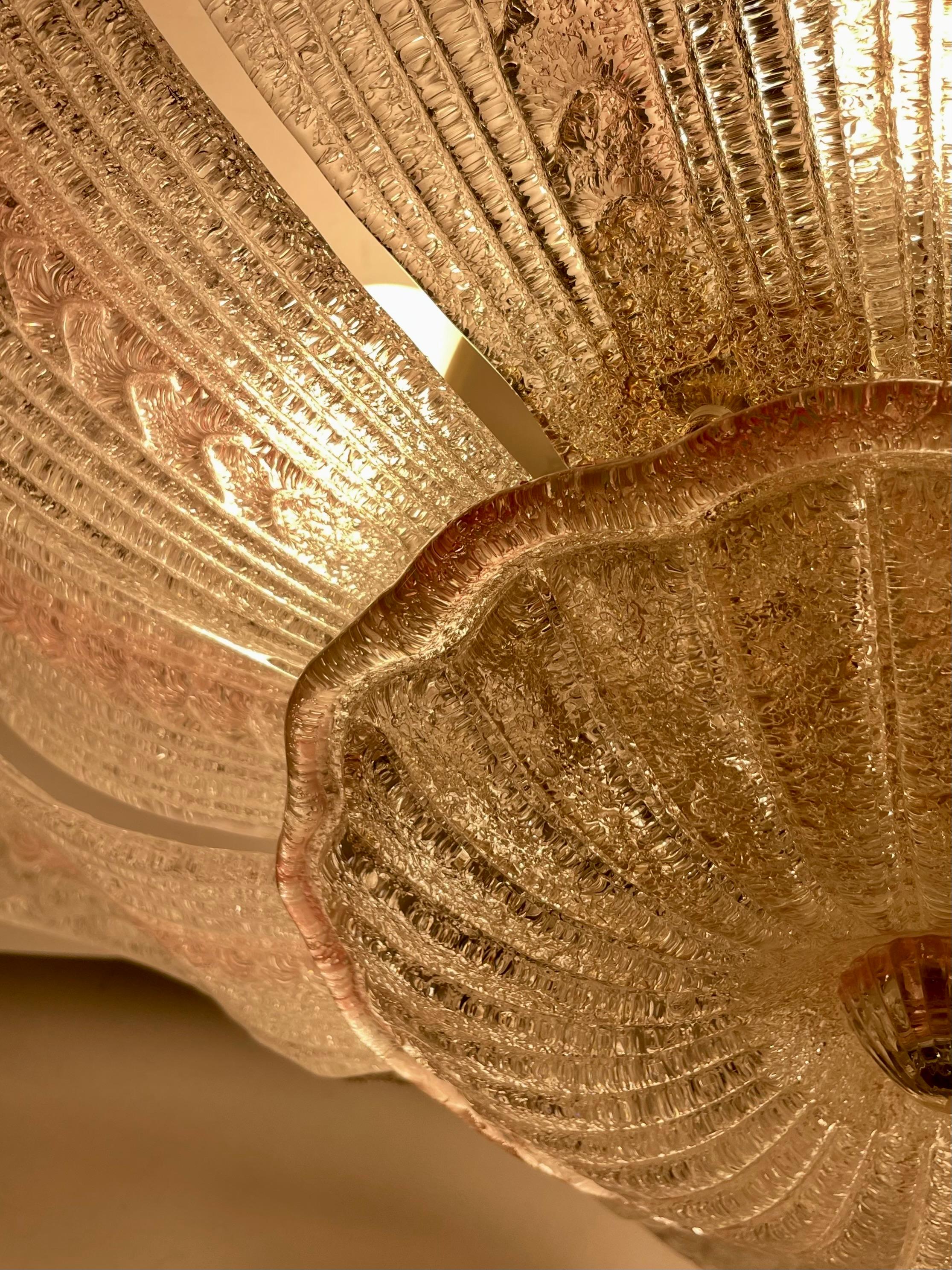Plafonnier de Murano dans le style de Novaresi, années 1980 en vente 2