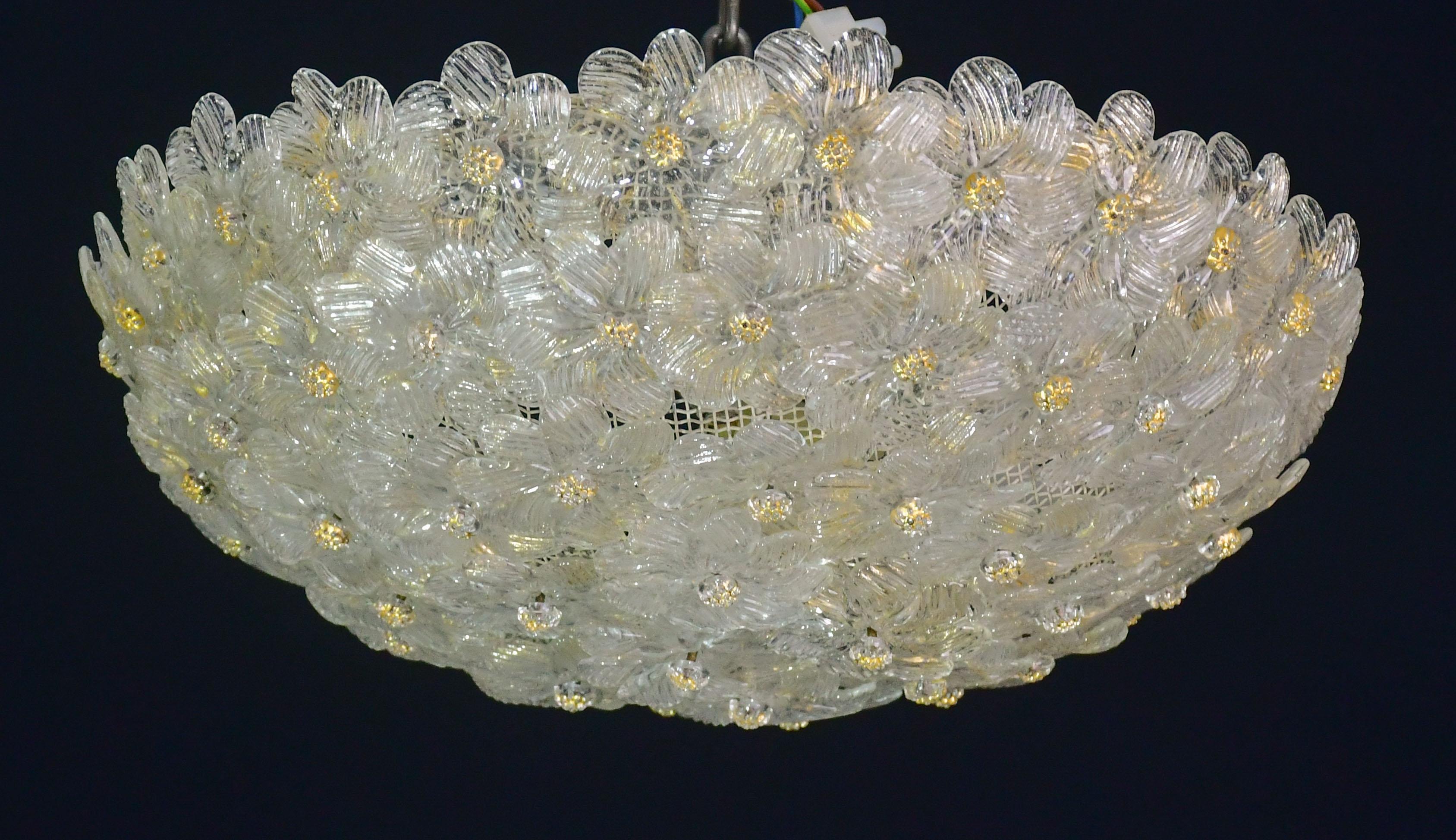 Deckenleuchte aus Muranoglas von Seguso für Venini, Italien, 1960er Jahre im Angebot 8