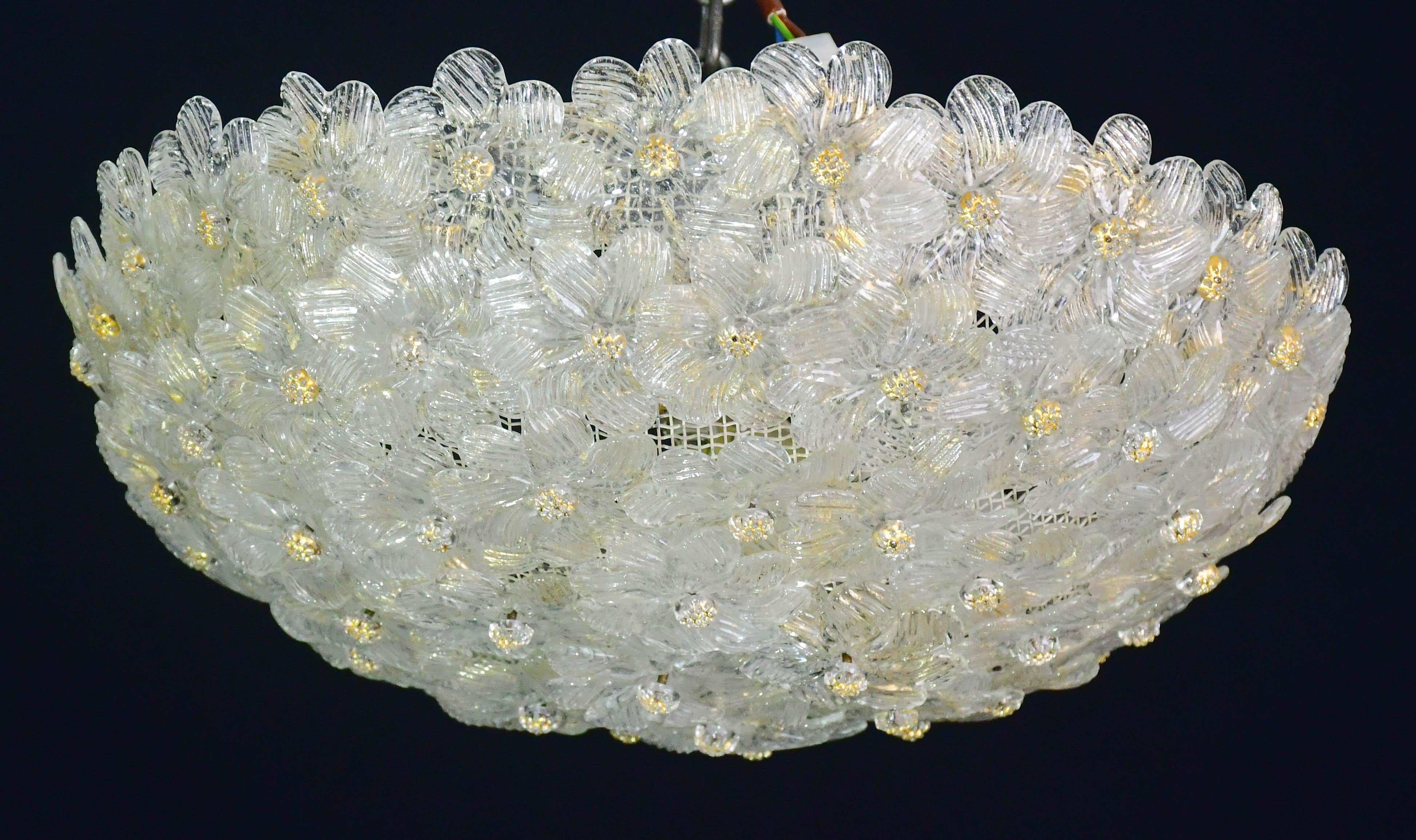 Deckenleuchte aus Muranoglas von Seguso für Venini, Italien, 1960er Jahre im Angebot 9