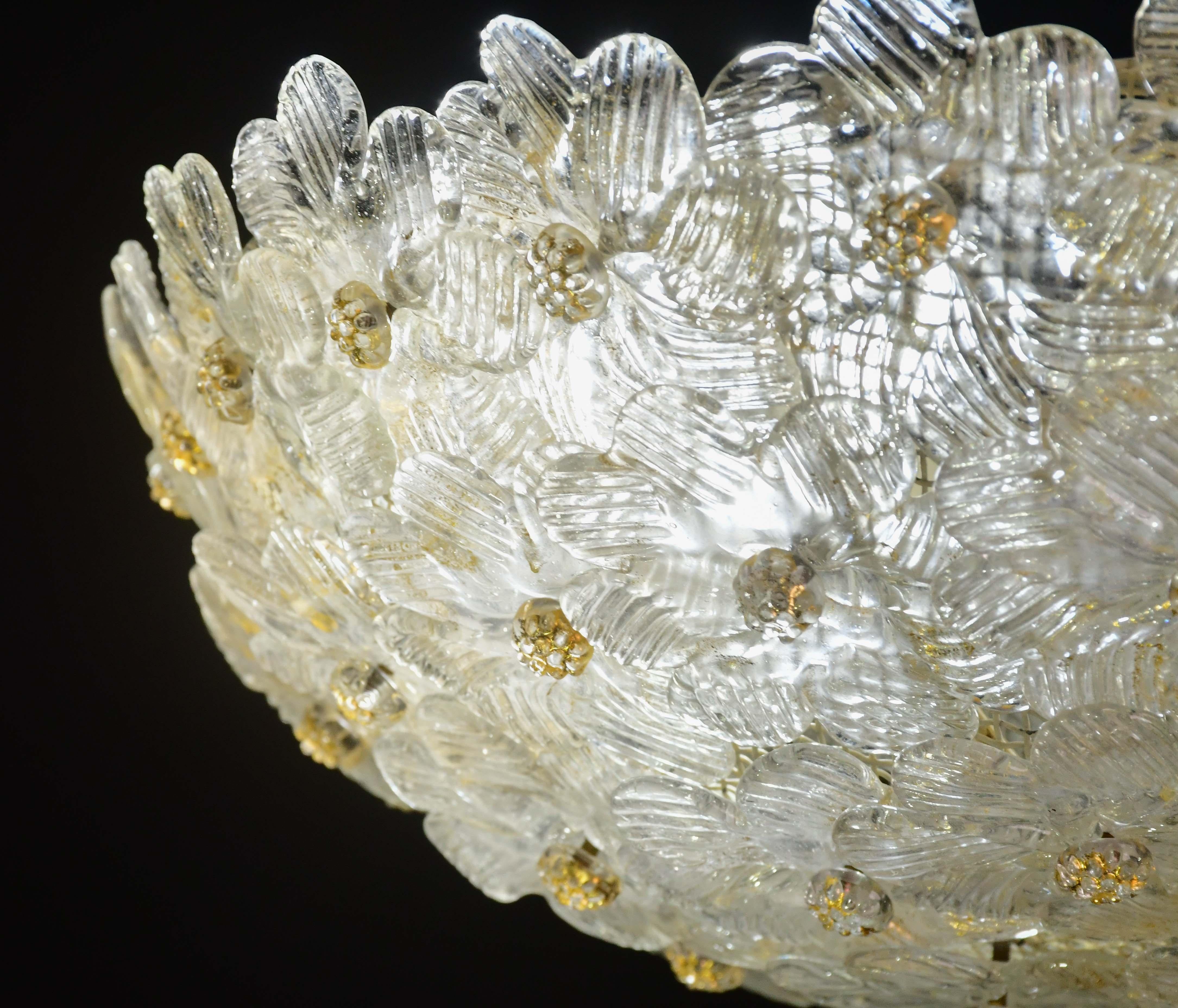 Deckenleuchte aus Muranoglas von Seguso für Venini, Italien, 1960er Jahre im Angebot 4