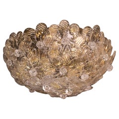 Murano Ceiling Light Flower by Seguso for Venini, Italy, 1960s