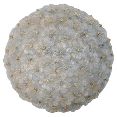 Murano Ceiling Light Flower by Seguso for Venini, Italy, 1960s